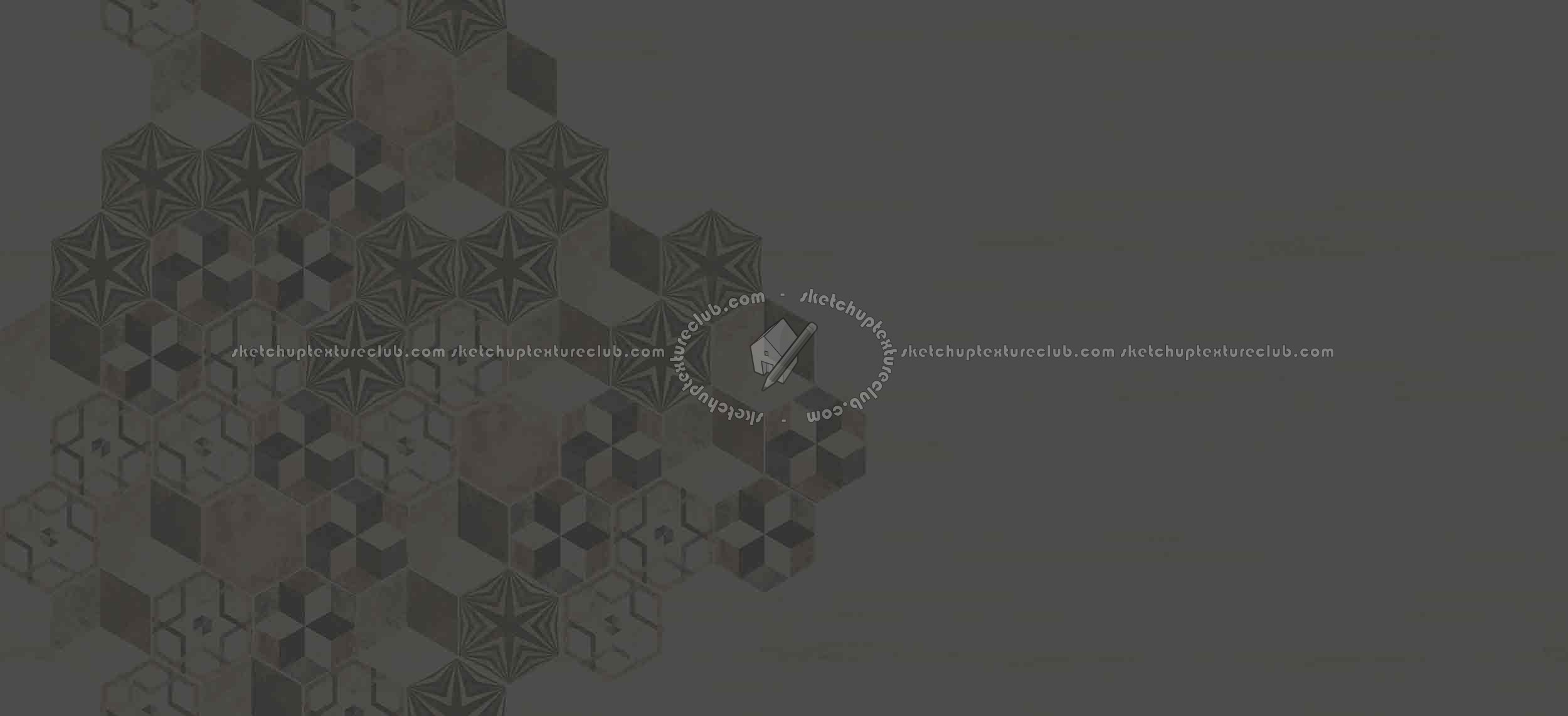 Textures   -   ARCHITECTURE   -   TILES INTERIOR   -   Hexagonal mixed  - Hexagonal tile texture seamless 16867 - Specular