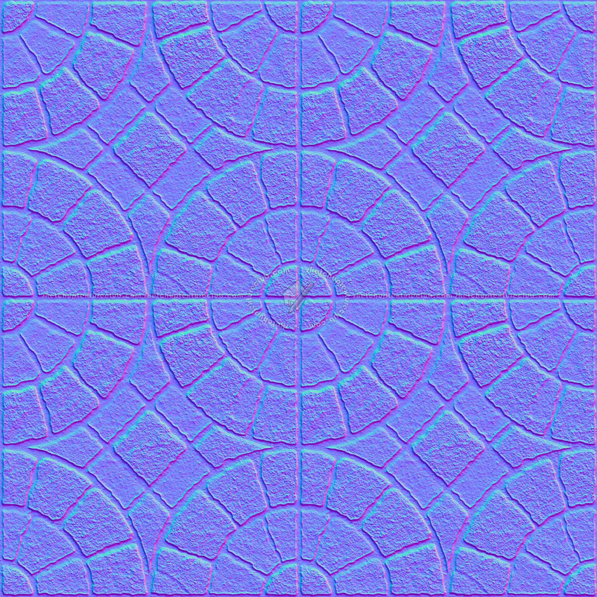 Textures   -   ARCHITECTURE   -   PAVING OUTDOOR   -   Concrete   -   Blocks mixed  - Paving concrete mixed size texture seamless 05564 - Normal