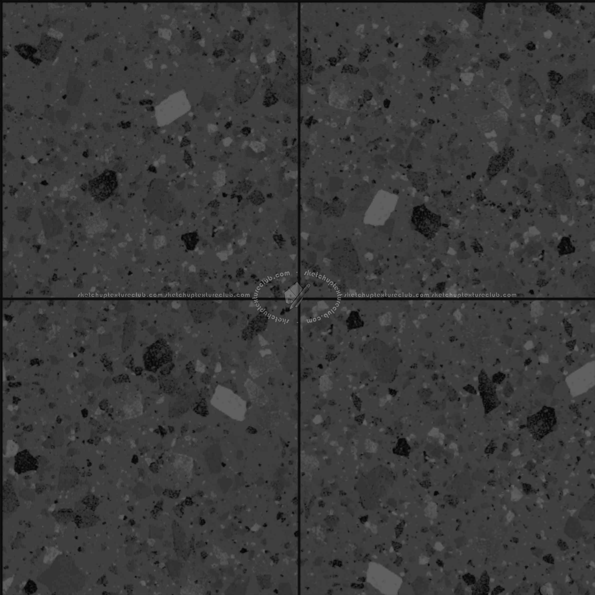 Textures   -   ARCHITECTURE   -   TILES INTERIOR   -   Terrazzo  - terrazzo floor tile PBR texture seamless 21478 - Displacement