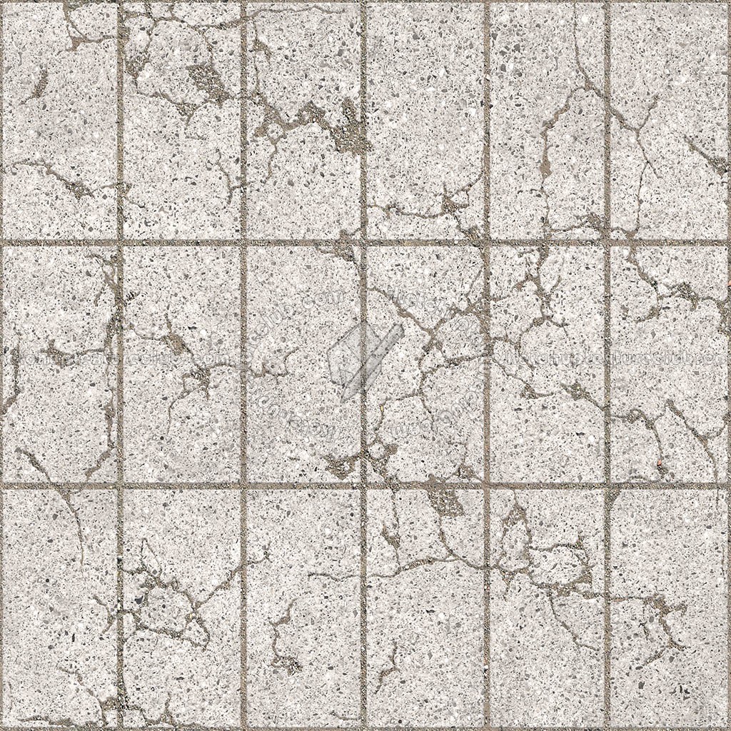 Textures   -   ARCHITECTURE   -   PAVING OUTDOOR   -   Concrete   -   Blocks damaged  - Concrete paving outdoor damaged texture seamless 05509 (seamless)