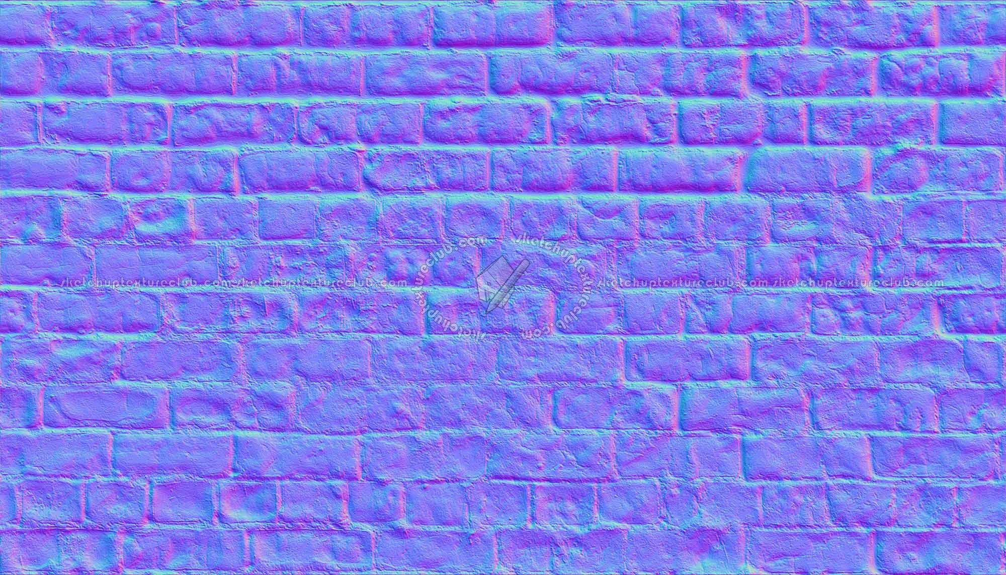 Textures   -   ARCHITECTURE   -   BRICKS   -   Damaged bricks  - Damaged bricks texture seamless 00131 - Normal