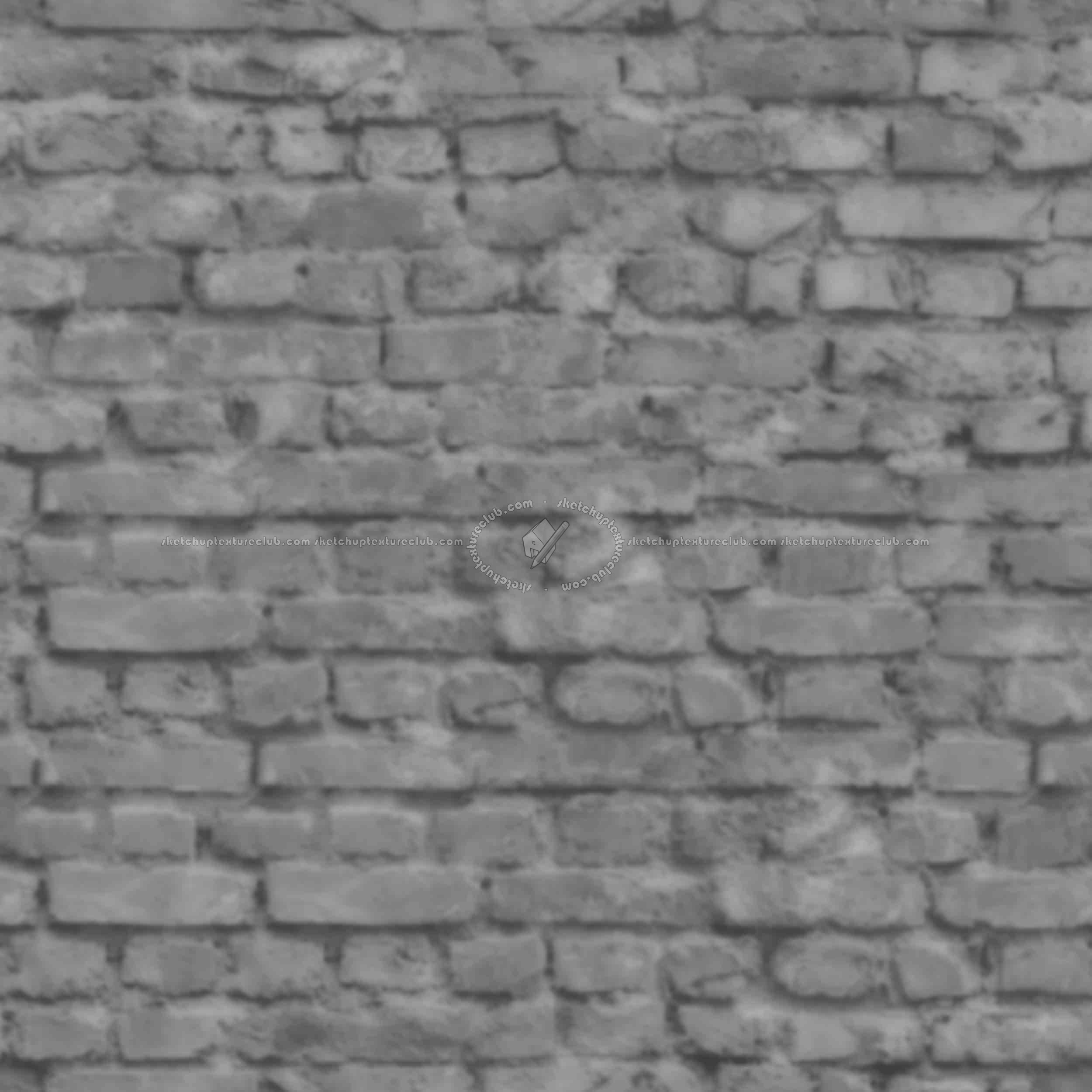 Textures   -   ARCHITECTURE   -   BRICKS   -   Dirty Bricks  - Dirty bricks texture seamless 00172 - Displacement