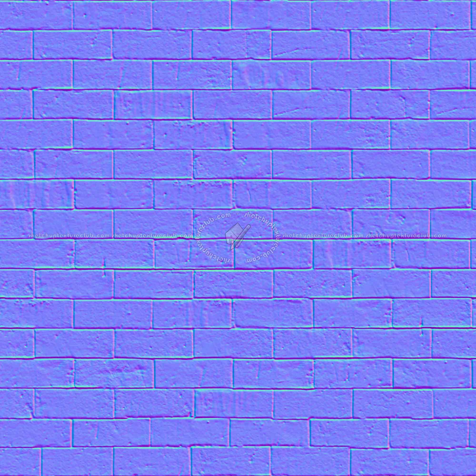 Textures   -   ARCHITECTURE   -   BRICKS   -   Facing Bricks   -   Rustic  - Rustic bricks texture seamless 00203 - Normal