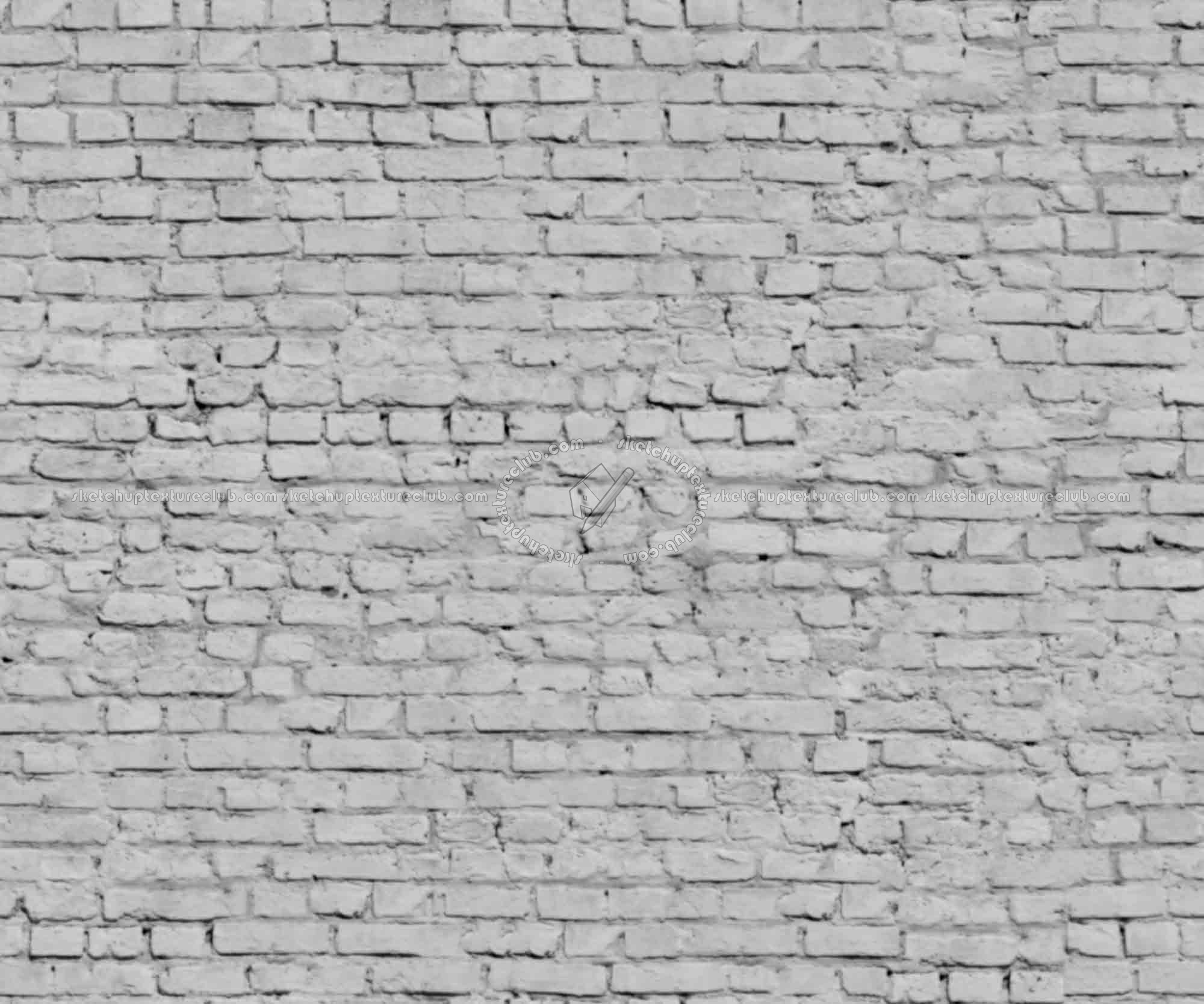 Textures   -   ARCHITECTURE   -   BRICKS   -   White Bricks  - White bricks texture seamless 00519 - Displacement