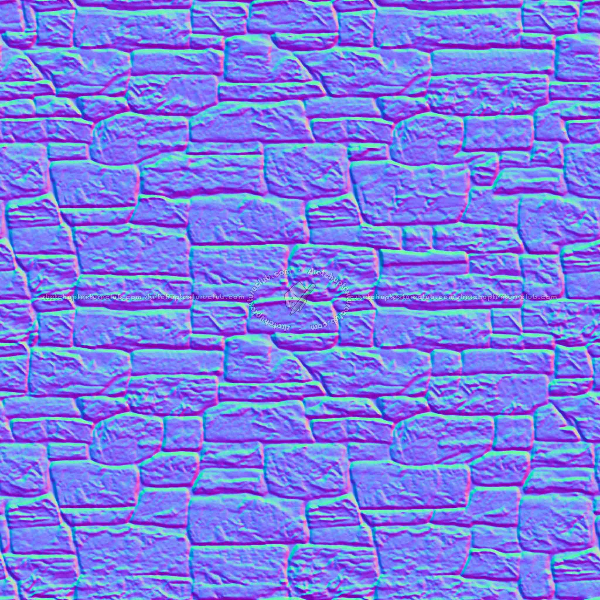 Textures   -   ARCHITECTURE   -   STONES WALLS   -   Claddings stone   -   Exterior  - Wall cladding stone texture seamless 19009 - Normal