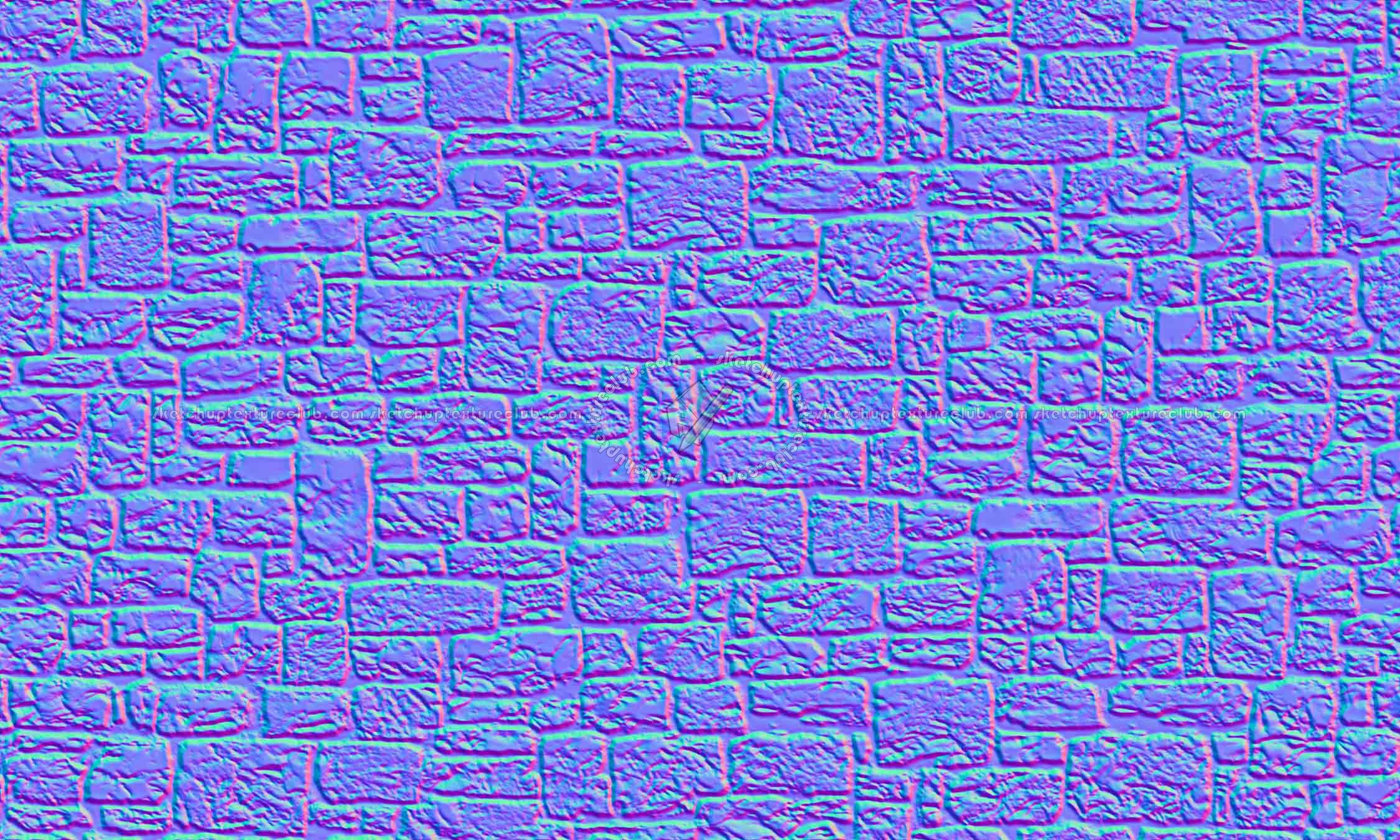 Textures   -   ARCHITECTURE   -   STONES WALLS   -   Claddings stone   -   Exterior  - Cladding retaining wall stone texture seamless 19355 - Normal