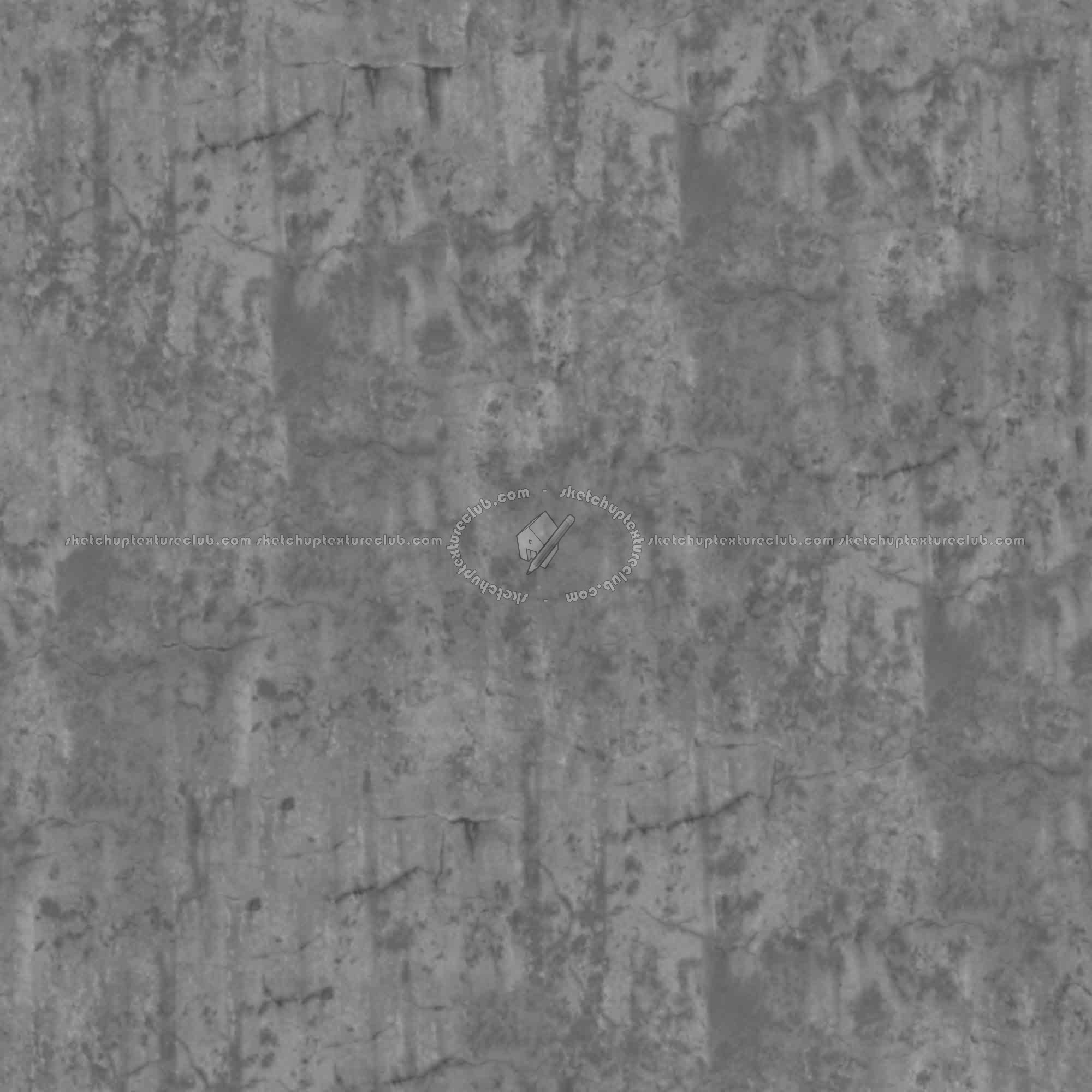 Textures   -   ARCHITECTURE   -   CONCRETE   -   Bare   -   Damaged walls  - Concrete bare damaged texture seamless 01390 - Displacement