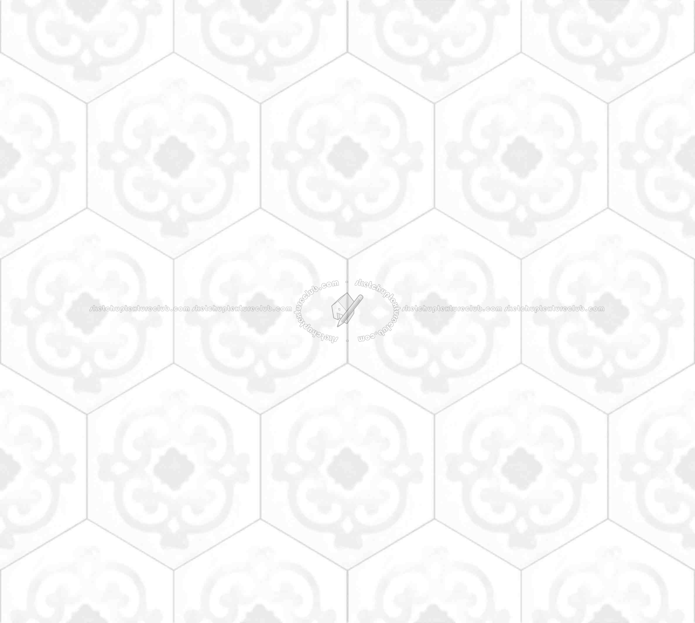 Textures   -   ARCHITECTURE   -   TILES INTERIOR   -   Hexagonal mixed  - Concrete hexagonal tile texture seamless 20288 - Ambient occlusion