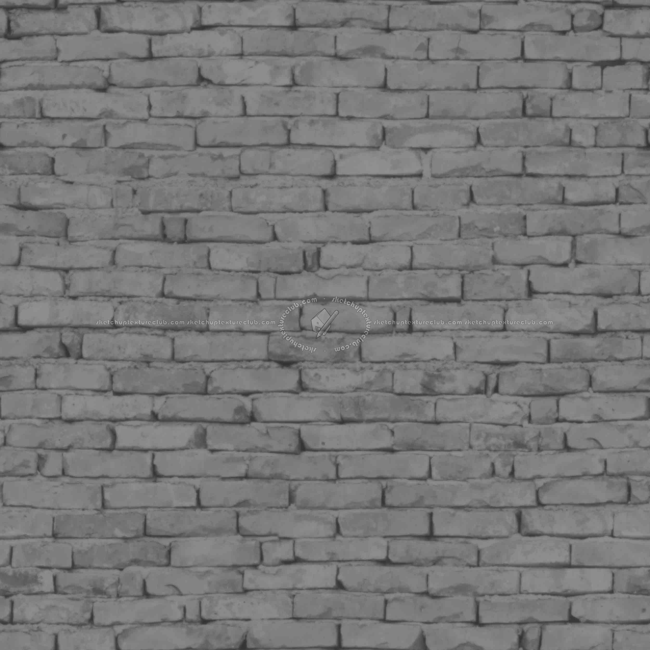 Textures   -   ARCHITECTURE   -   BRICKS   -   Dirty Bricks  - Dirty bricks texture seamless 00173 - Displacement