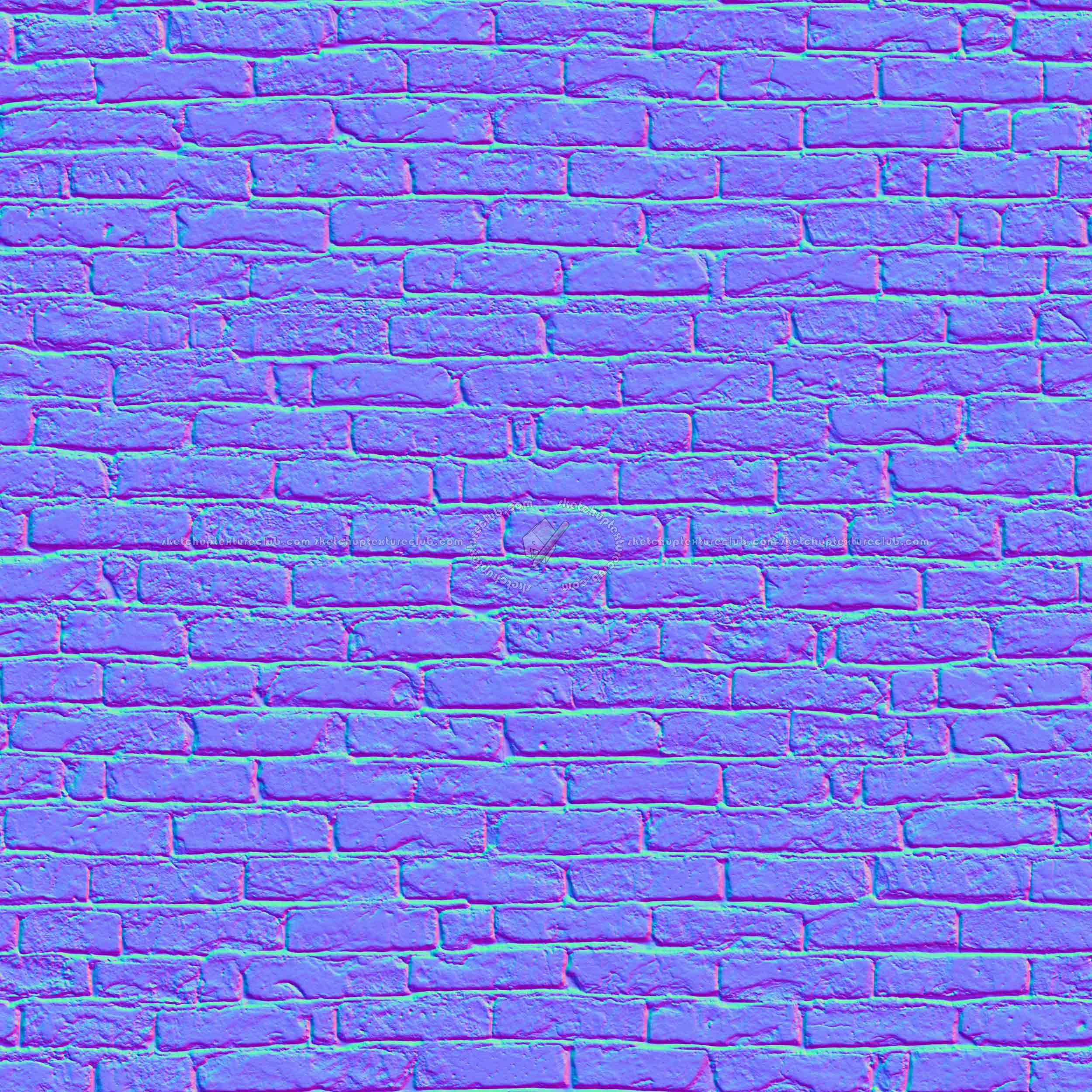 Textures   -   ARCHITECTURE   -   BRICKS   -   Dirty Bricks  - Dirty bricks texture seamless 00173 - Normal