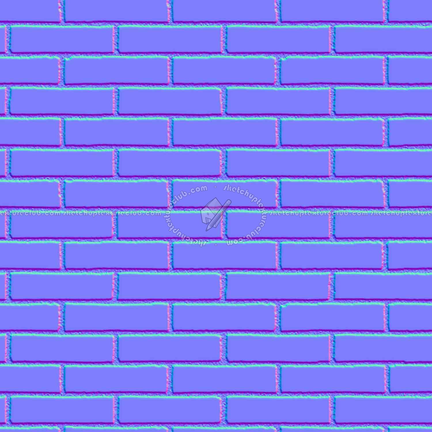 Textures   -   ARCHITECTURE   -   BRICKS   -   Facing Bricks   -   Smooth  - Facing smooth bricks texture seamless 00280 - Normal