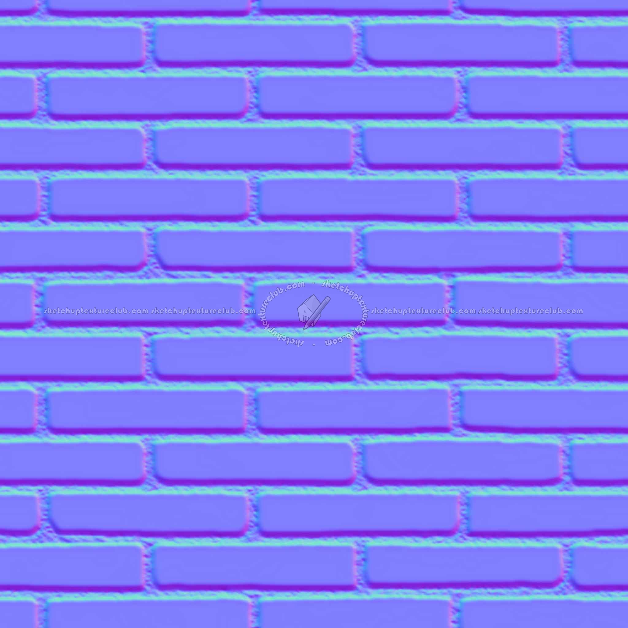 Textures   -   ARCHITECTURE   -   BRICKS   -   Colored Bricks   -   Smooth  - Texture colored bricks smooth seamles 00082 - Normal