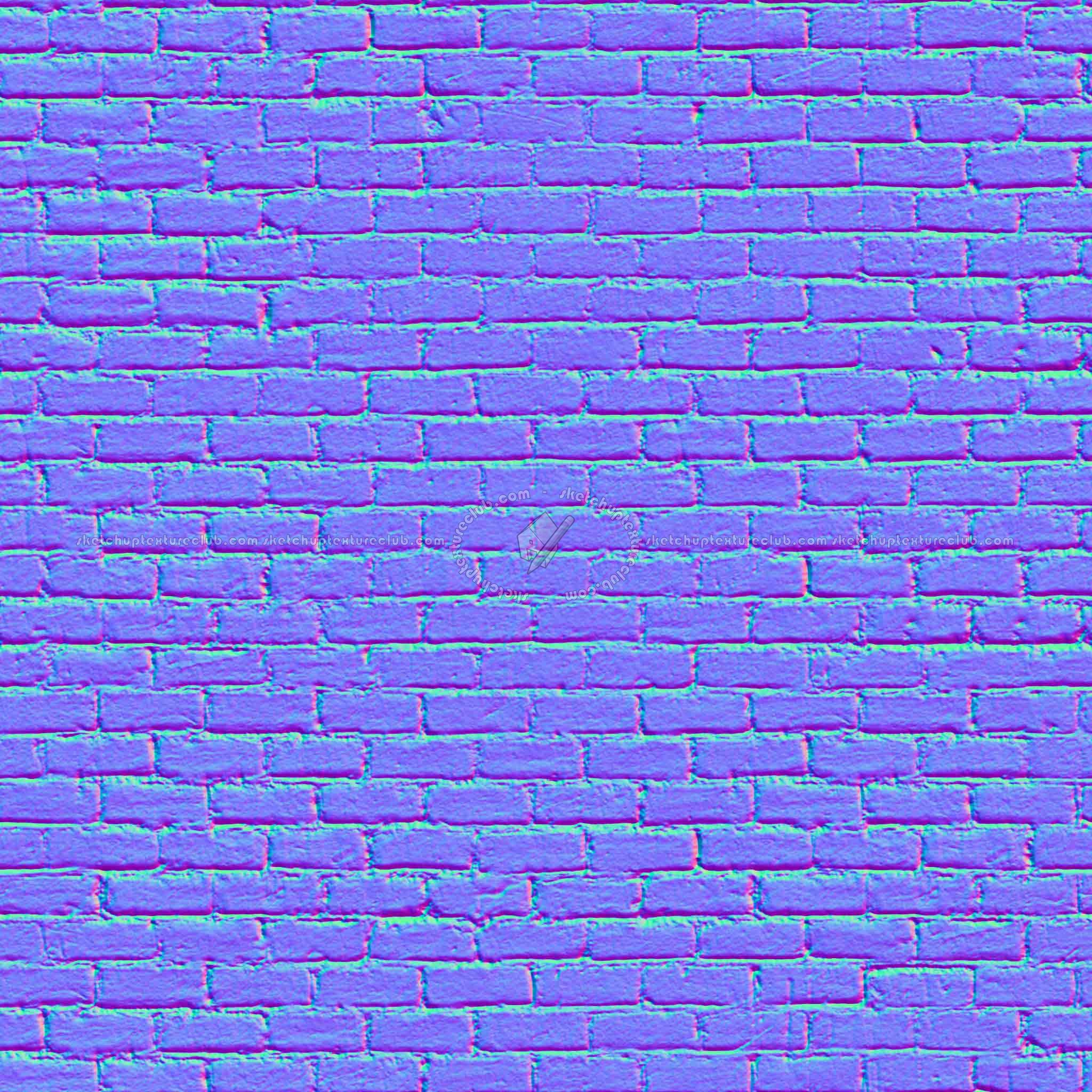 Textures   -   ARCHITECTURE   -   BRICKS   -   White Bricks  - White bricks texture seamless 00520 - Normal