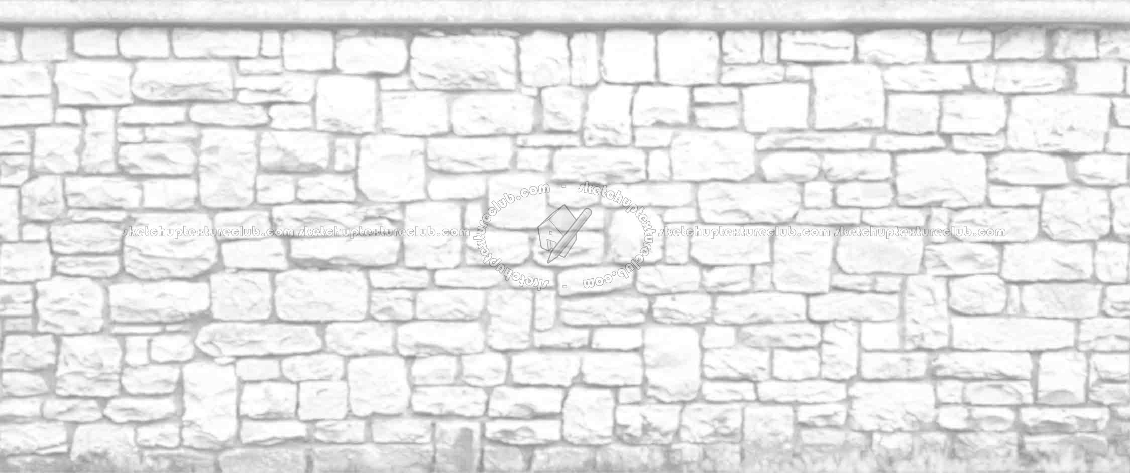 Textures   -   ARCHITECTURE   -   STONES WALLS   -   Claddings stone   -   Exterior  - Retaining walls stone for gardens texture horizontal seamless 19363 - Ambient occlusion