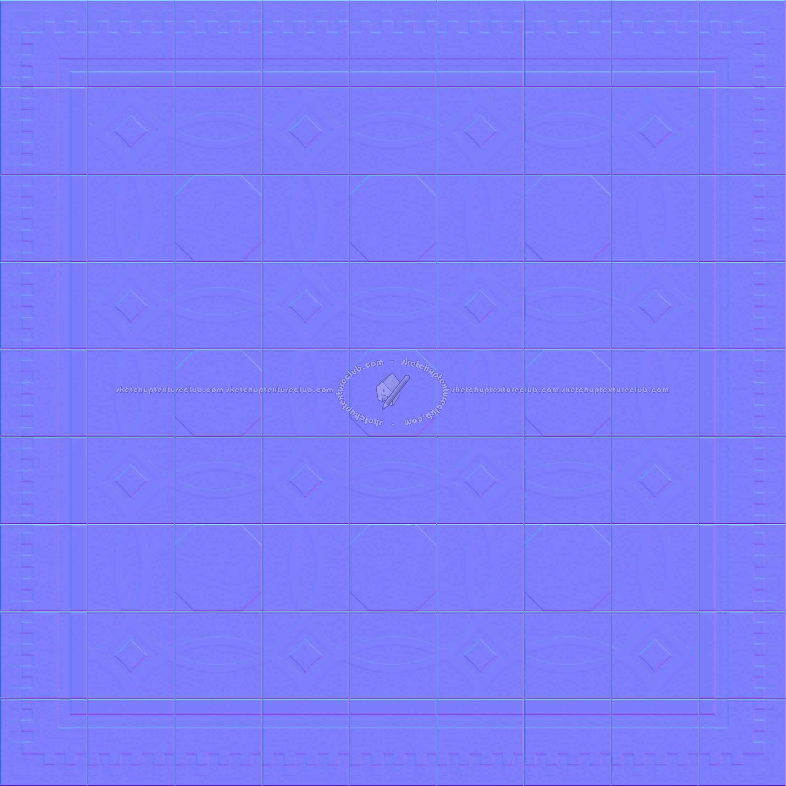 Textures   -   ARCHITECTURE   -   TILES INTERIOR   -   Cement - Encaustic   -   Cement  - Cement concrete tile texture seamless 13346 - Normal