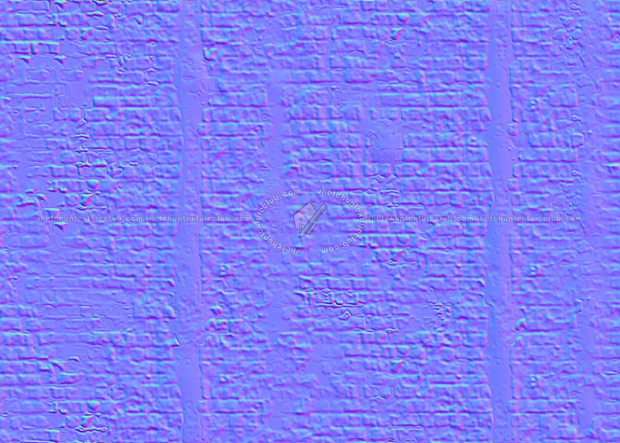 Textures   -   ARCHITECTURE   -   BRICKS   -   Damaged bricks  - Damaged bricks texture seamless 00133 - Normal