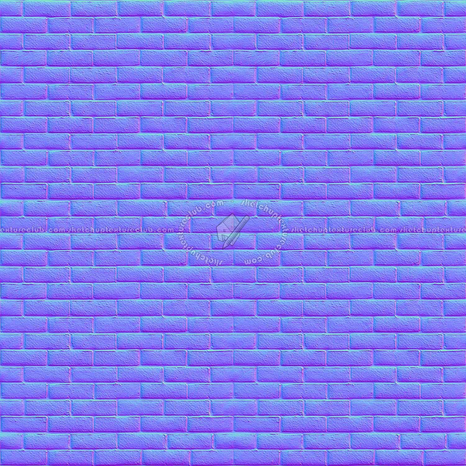 Textures   -   ARCHITECTURE   -   BRICKS   -   Colored Bricks   -   Rustic  - Texture colored bricks rustic seamless 00032 - Normal