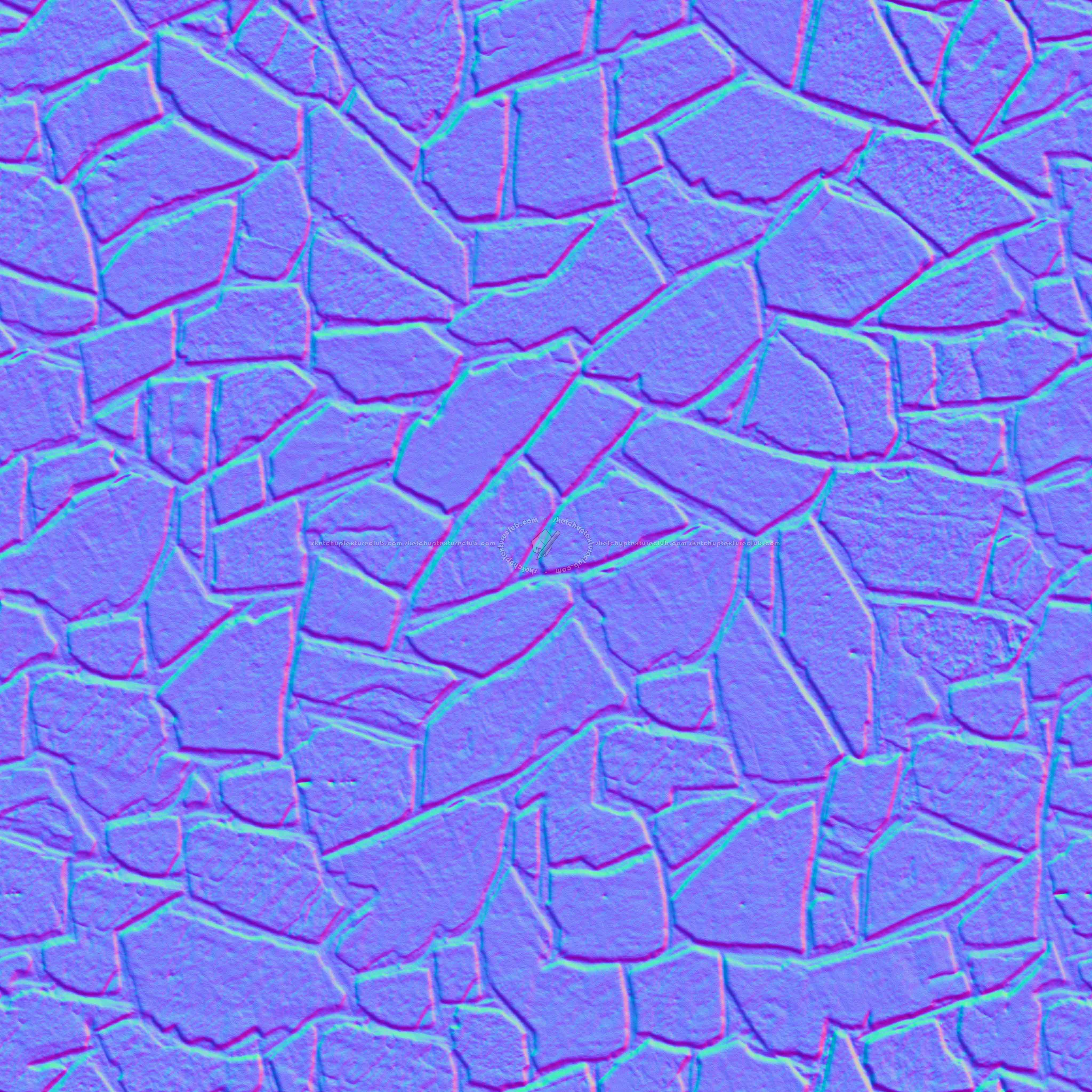 Textures   -   ARCHITECTURE   -   STONES WALLS   -   Claddings stone   -   Exterior  - Building wall cladding stone texture seamless 20197 - Normal