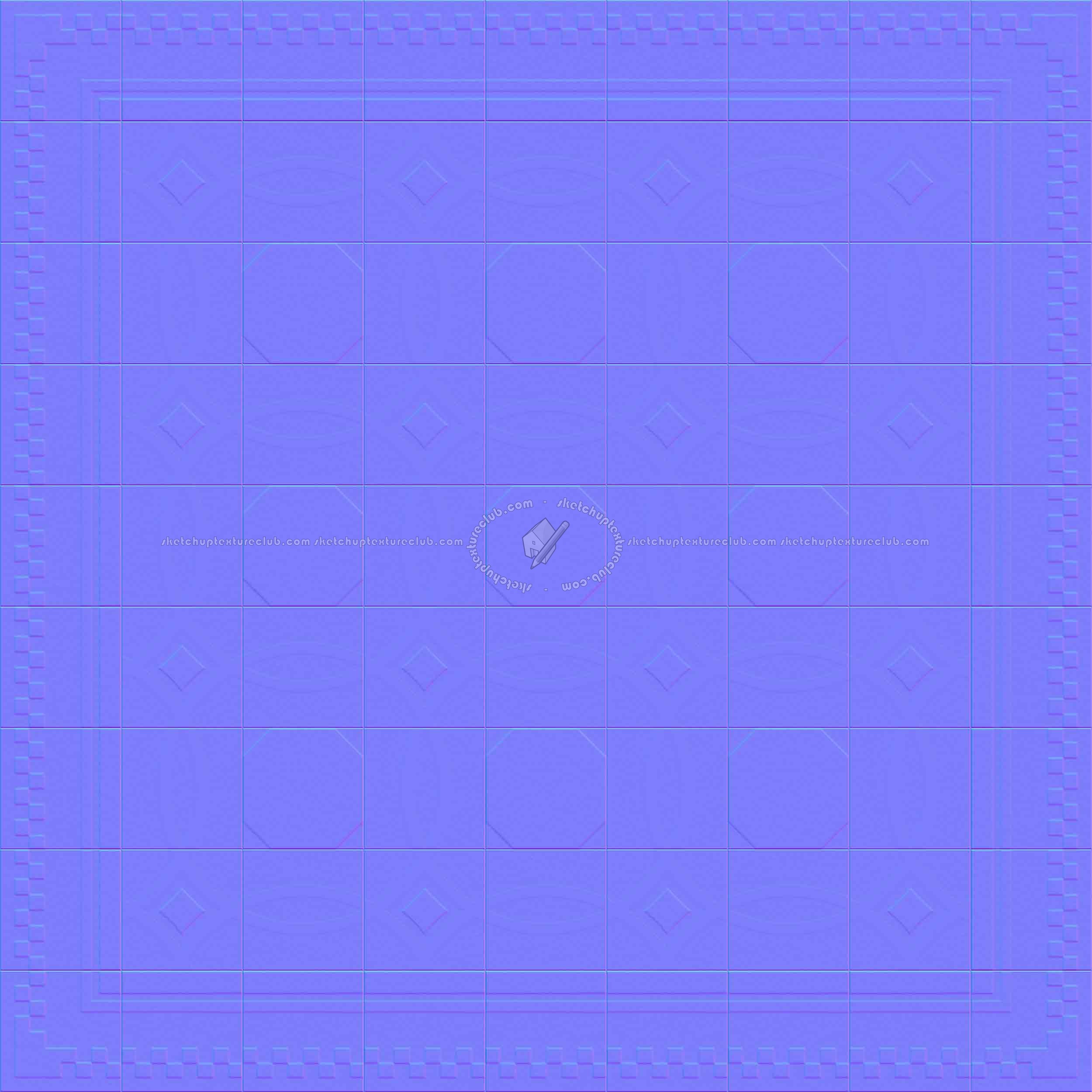 Textures   -   ARCHITECTURE   -   TILES INTERIOR   -   Cement - Encaustic   -   Cement  - Cement concrete tile texture seamless 13347 - Normal