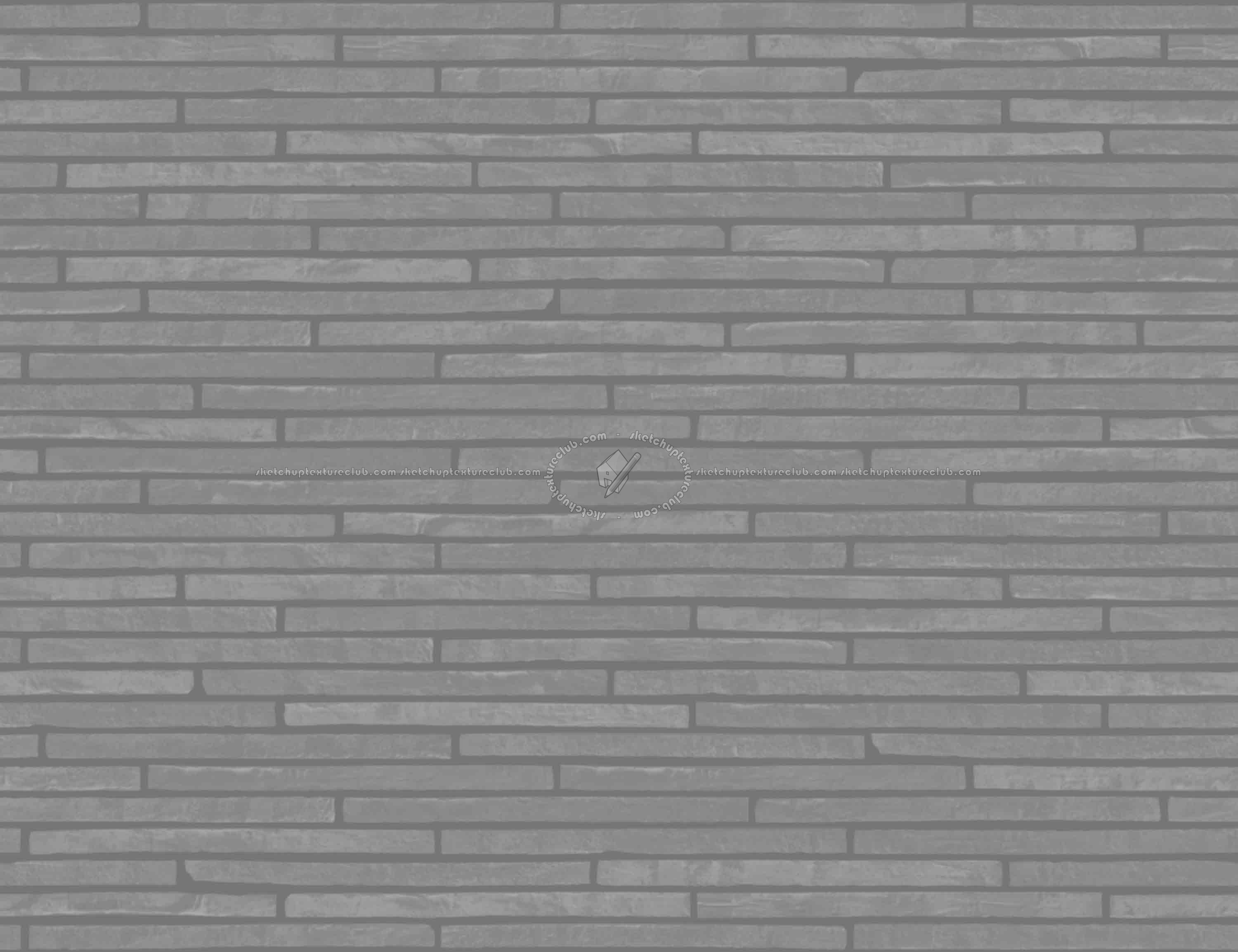 Textures   -   ARCHITECTURE   -   WALLS TILE OUTSIDE  - Clay bricks wall cladding PBR texture seamless 21734 - Displacement