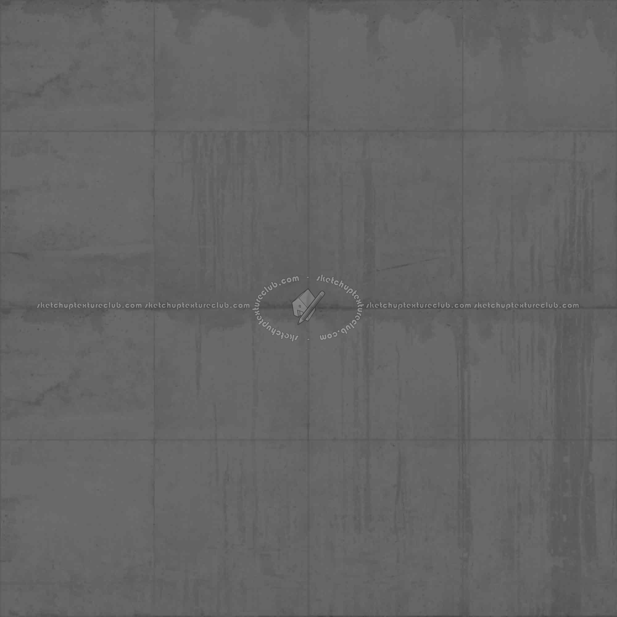 Textures   -   ARCHITECTURE   -   CONCRETE   -   Plates   -   Dirty  - Concrete dirt plates wall texture seamless 01744 - Displacement