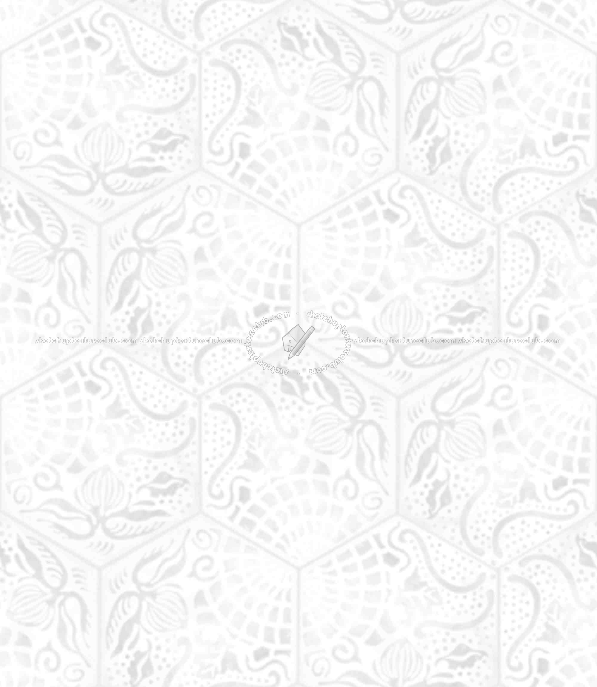 Textures   -   ARCHITECTURE   -   TILES INTERIOR   -   Hexagonal mixed  - Concrete hexagonal tile texture seamless 20290 - Ambient occlusion