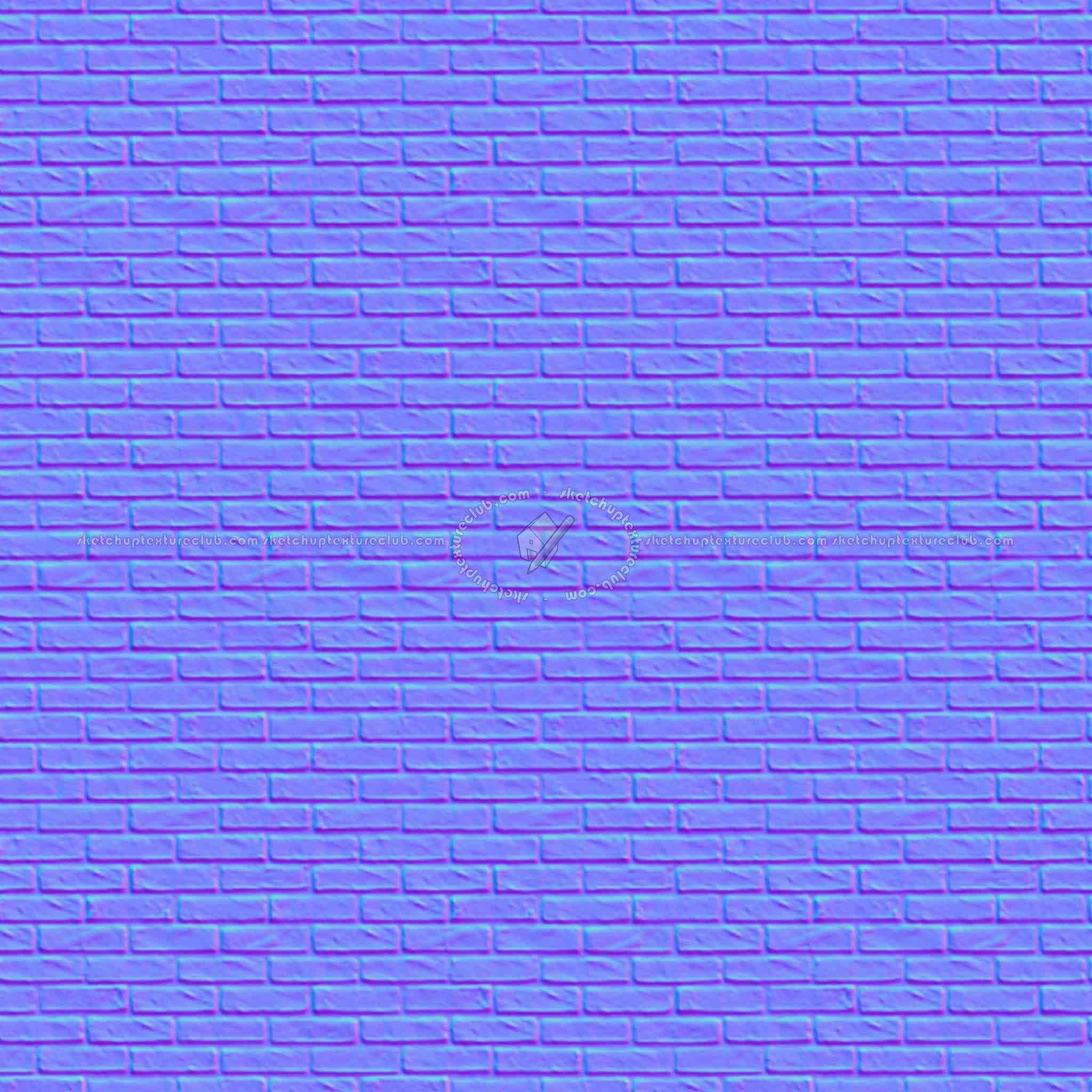 Textures   -   ARCHITECTURE   -   BRICKS   -   Facing Bricks   -   Rustic  - Rustic bricks texture seamless 00206 - Normal