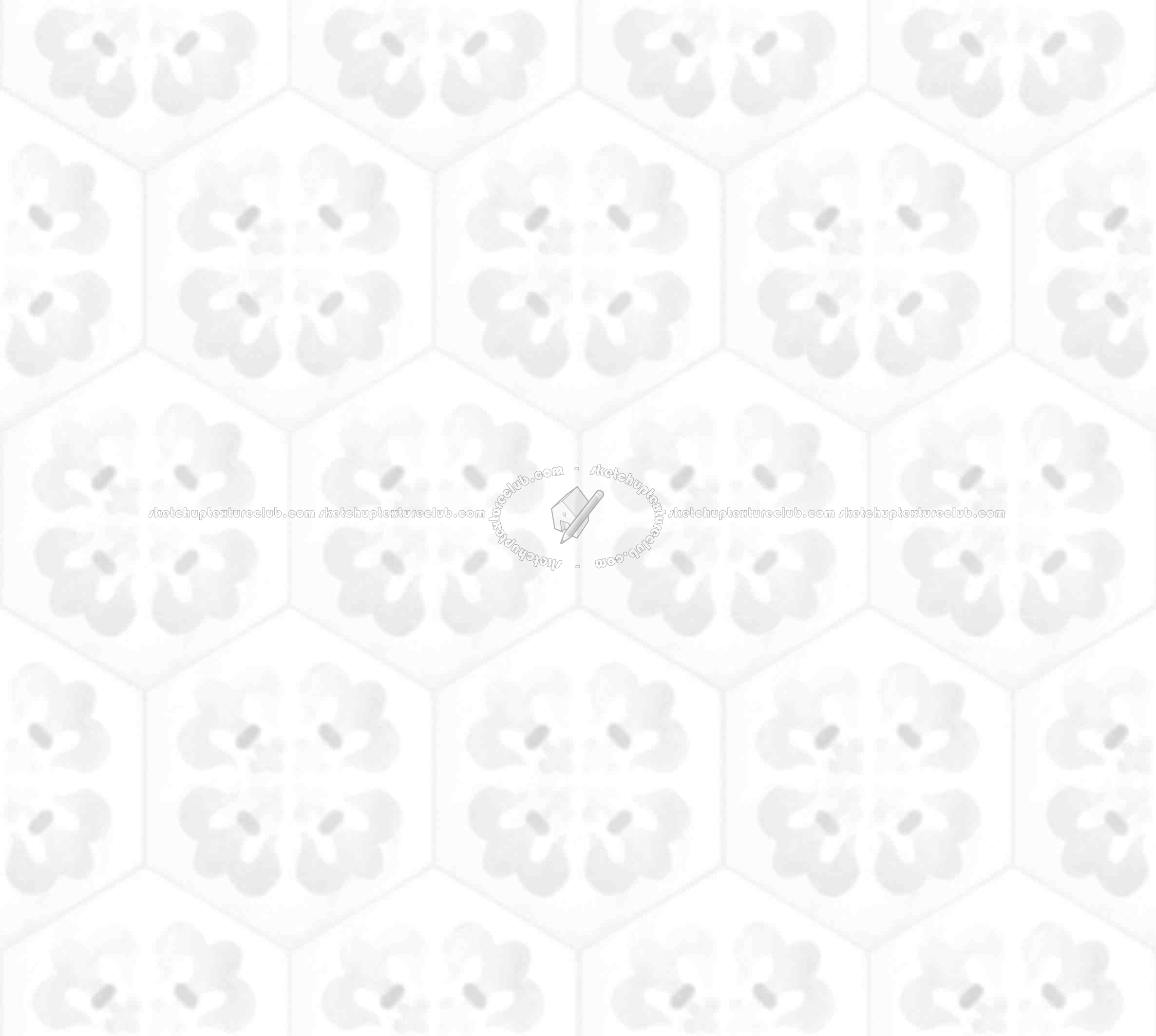 Textures   -   ARCHITECTURE   -   TILES INTERIOR   -   Hexagonal mixed  - Concrete hexagonal tile texture seamless 20291 - Ambient occlusion