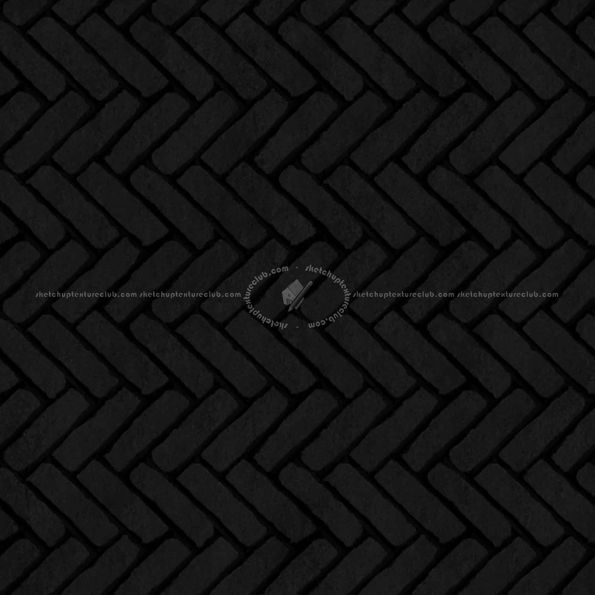 Textures   -   ARCHITECTURE   -   PAVING OUTDOOR   -   Concrete   -   Herringbone  - Concrete paving herringbone outdoor texture seamless 05823 - Specular