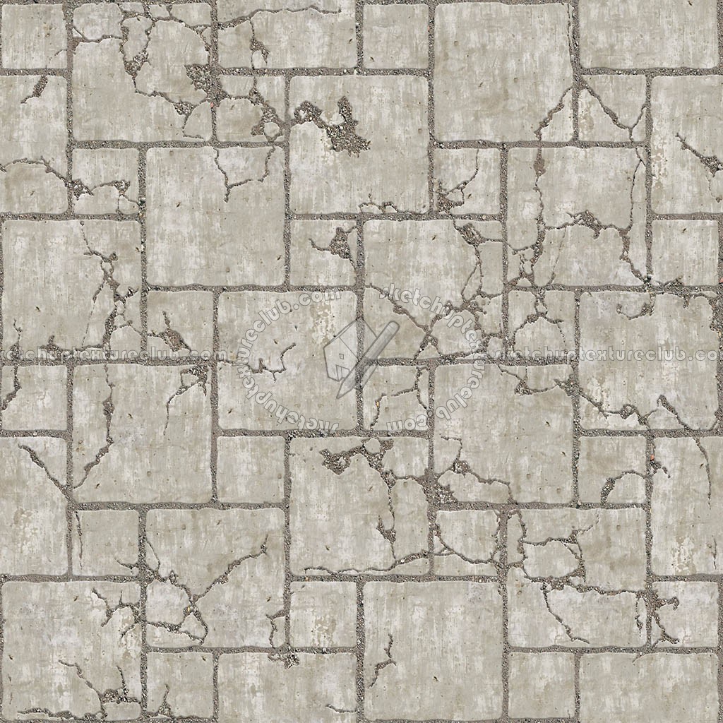 Textures   -   ARCHITECTURE   -   PAVING OUTDOOR   -   Concrete   -   Blocks damaged  - Concrete paving outdoor damaged texture seamless 05513 (seamless)