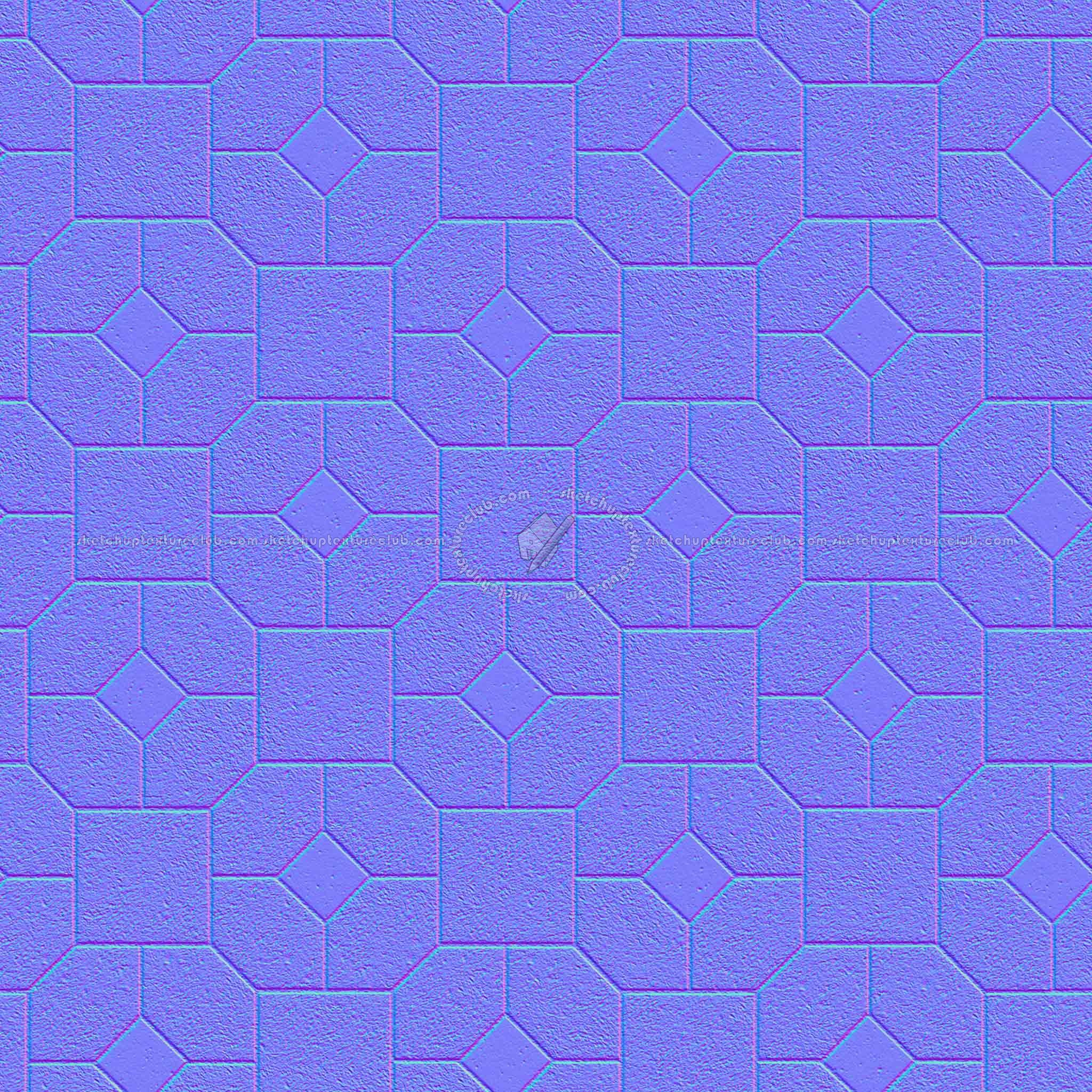 Textures   -   ARCHITECTURE   -   PAVING OUTDOOR   -   Concrete   -   Blocks mixed  - Paving concrete mixed size texture seamless 05595 - Normal