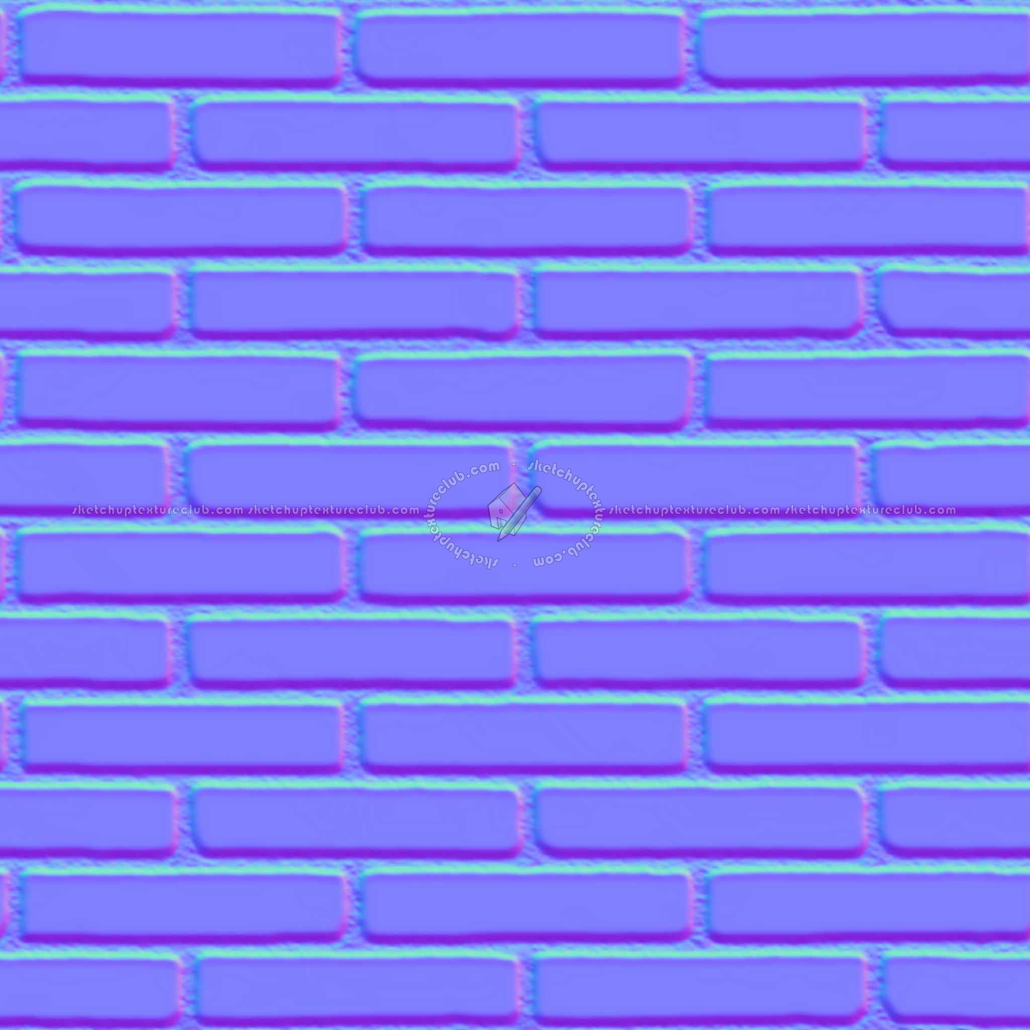 Textures   -   ARCHITECTURE   -   BRICKS   -   Colored Bricks   -   Smooth  - Texture colored bricks smooth seamless 00085 - Normal