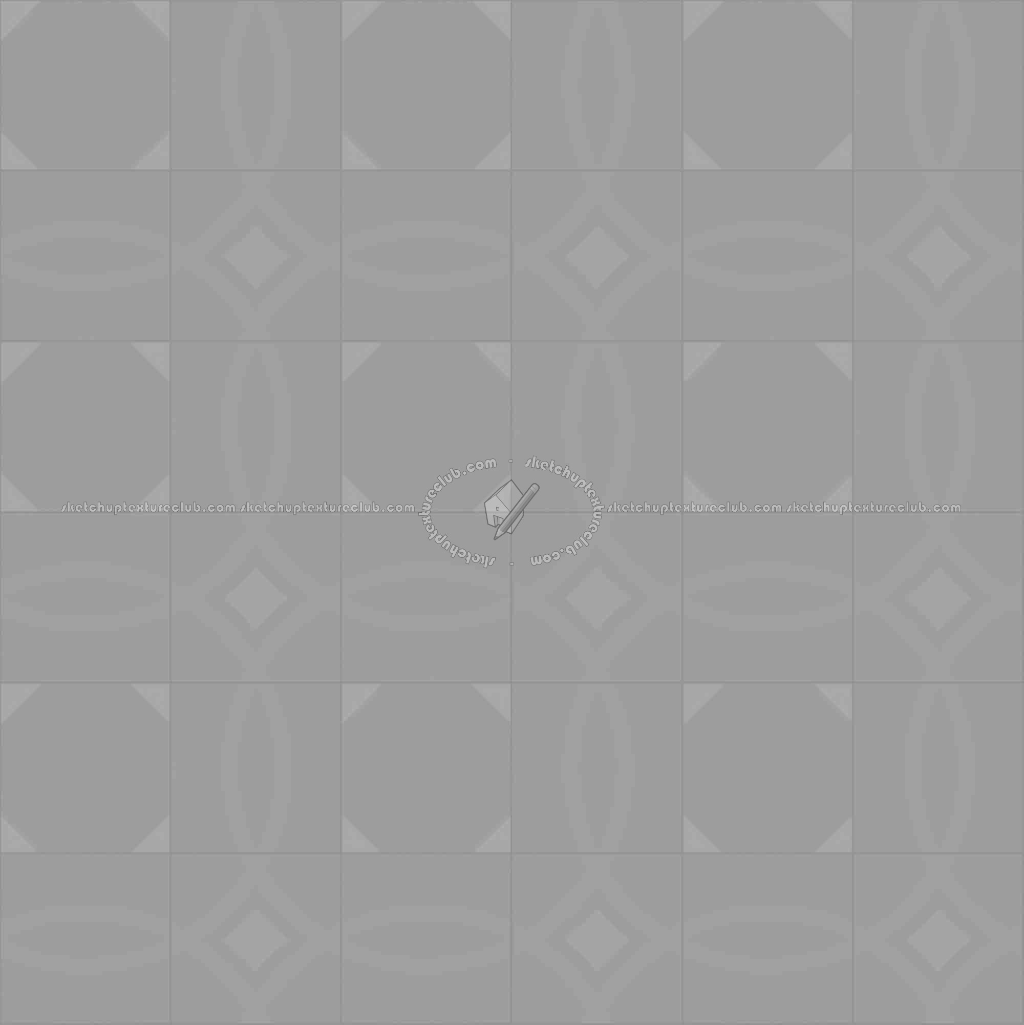 Textures   -   ARCHITECTURE   -   TILES INTERIOR   -   Cement - Encaustic   -   Cement  - Cement concrete tile texture seamless 13349 - Displacement