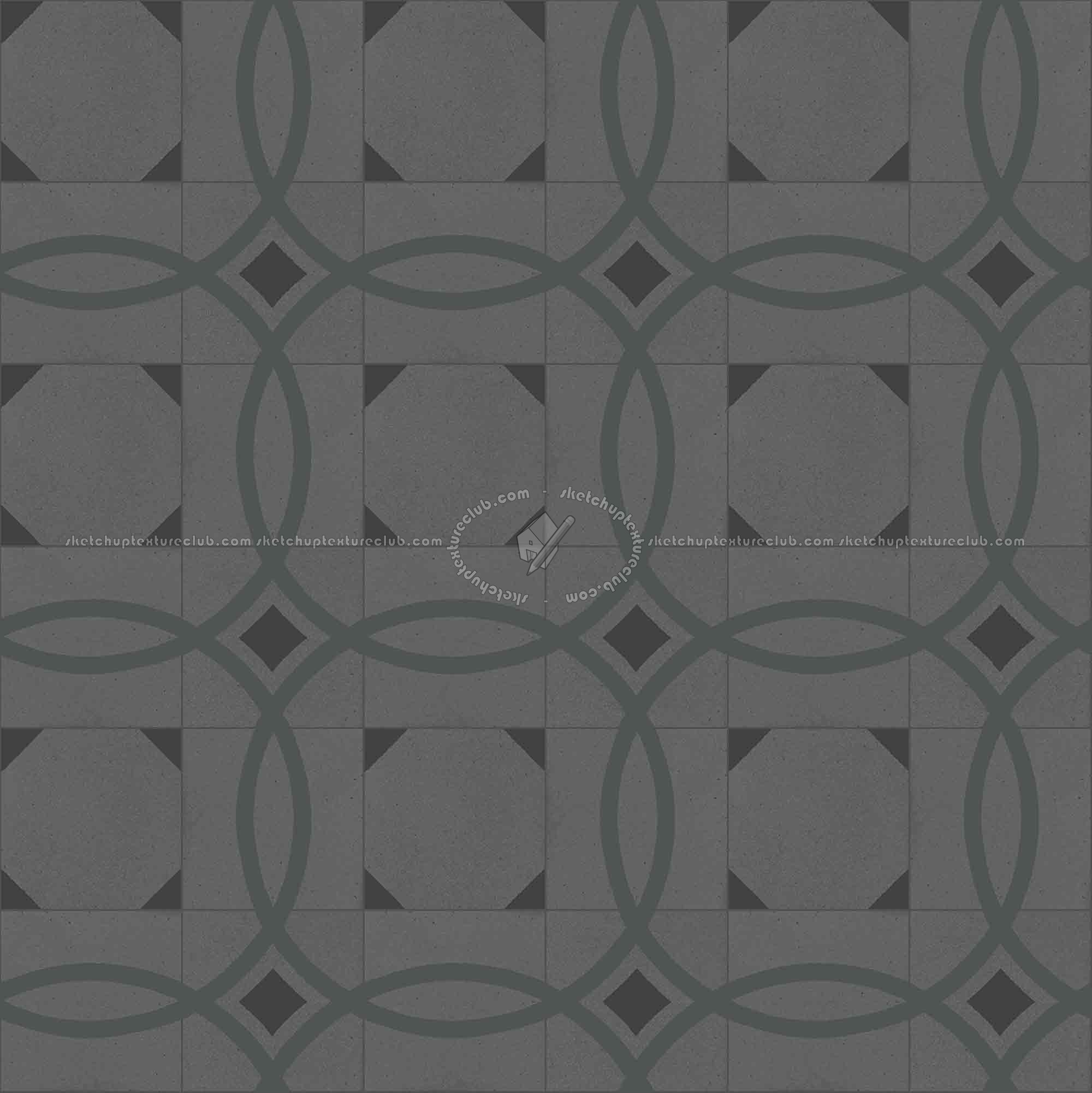 Textures   -   ARCHITECTURE   -   TILES INTERIOR   -   Cement - Encaustic   -   Cement  - Cement concrete tile texture seamless 13349 - Specular