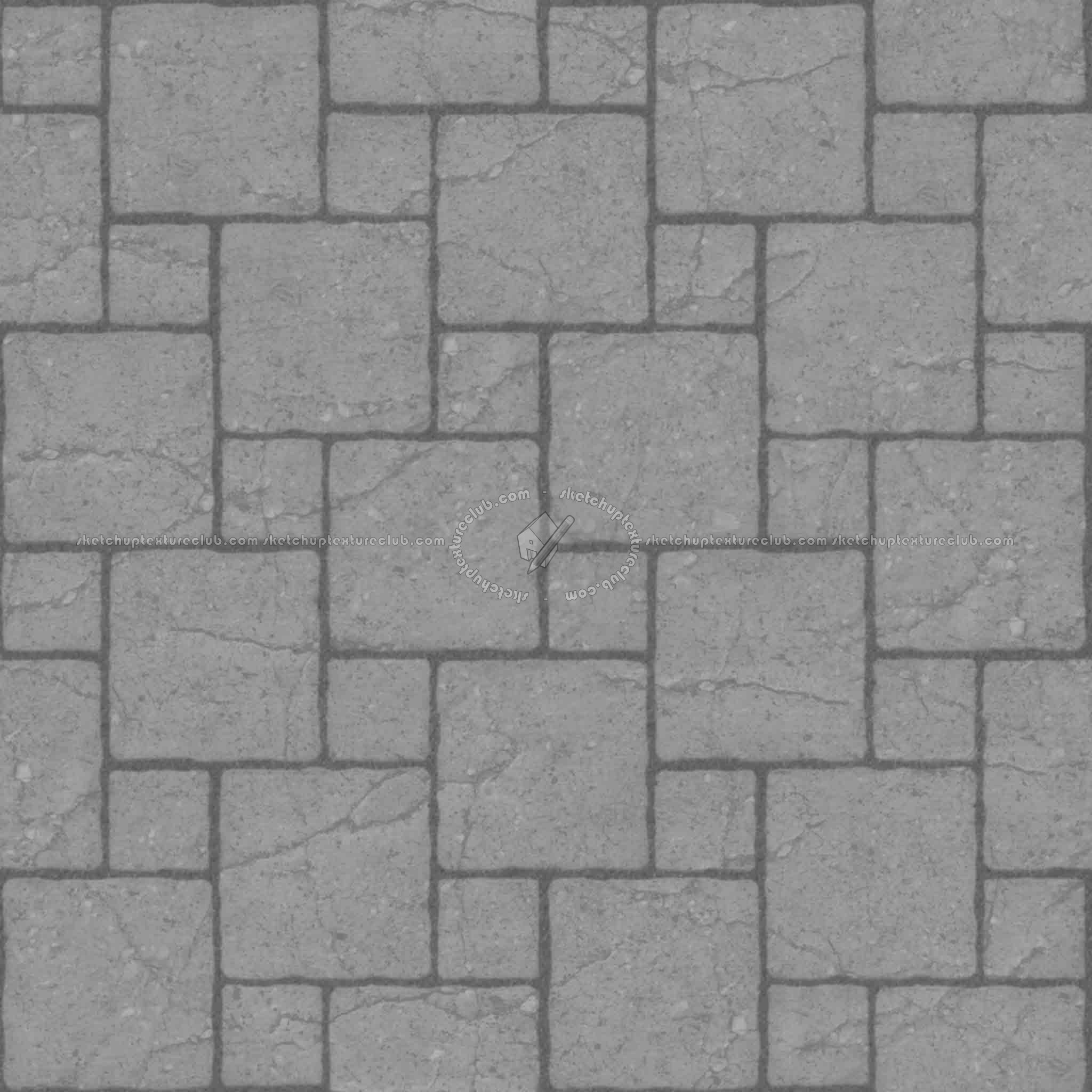 Textures   -   ARCHITECTURE   -   PAVING OUTDOOR   -   Concrete   -   Blocks damaged  - Concrete paving outdoor damaged texture seamless 05514 - Displacement