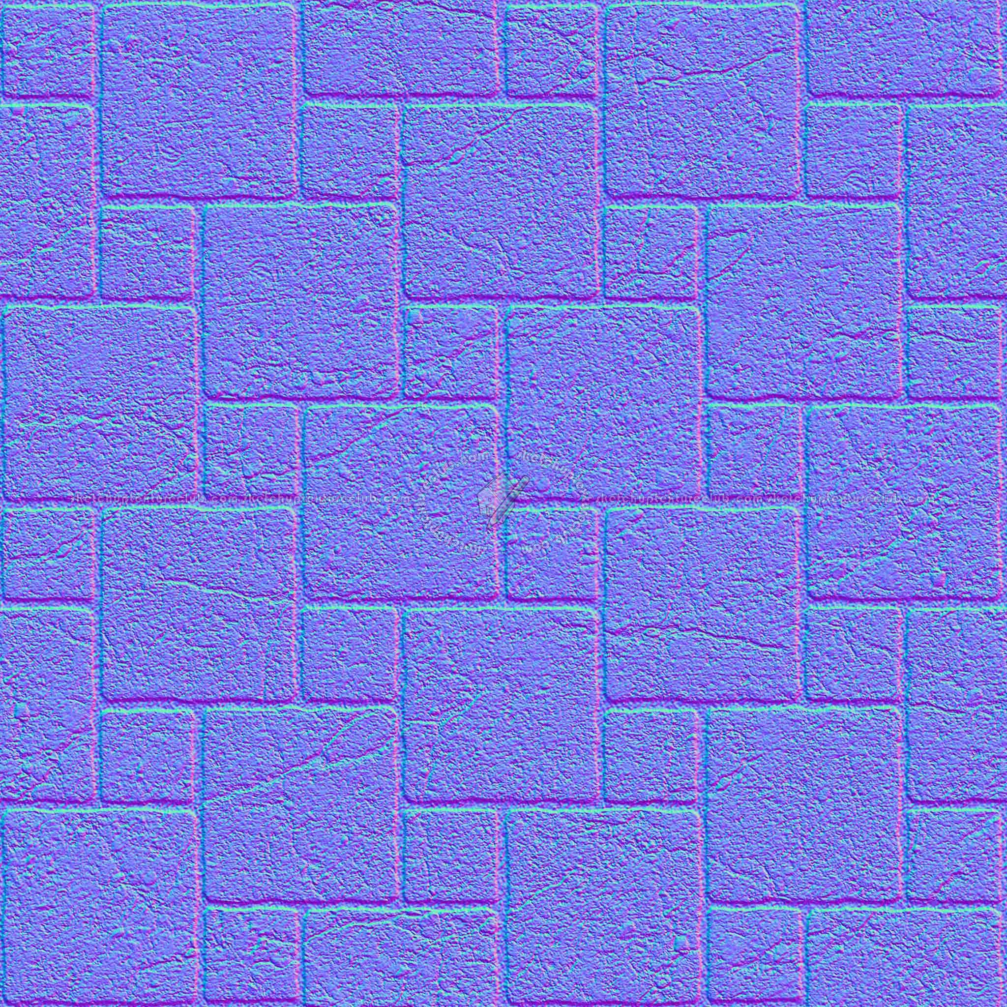 Textures   -   ARCHITECTURE   -   PAVING OUTDOOR   -   Concrete   -   Blocks damaged  - Concrete paving outdoor damaged texture seamless 05514 - Normal