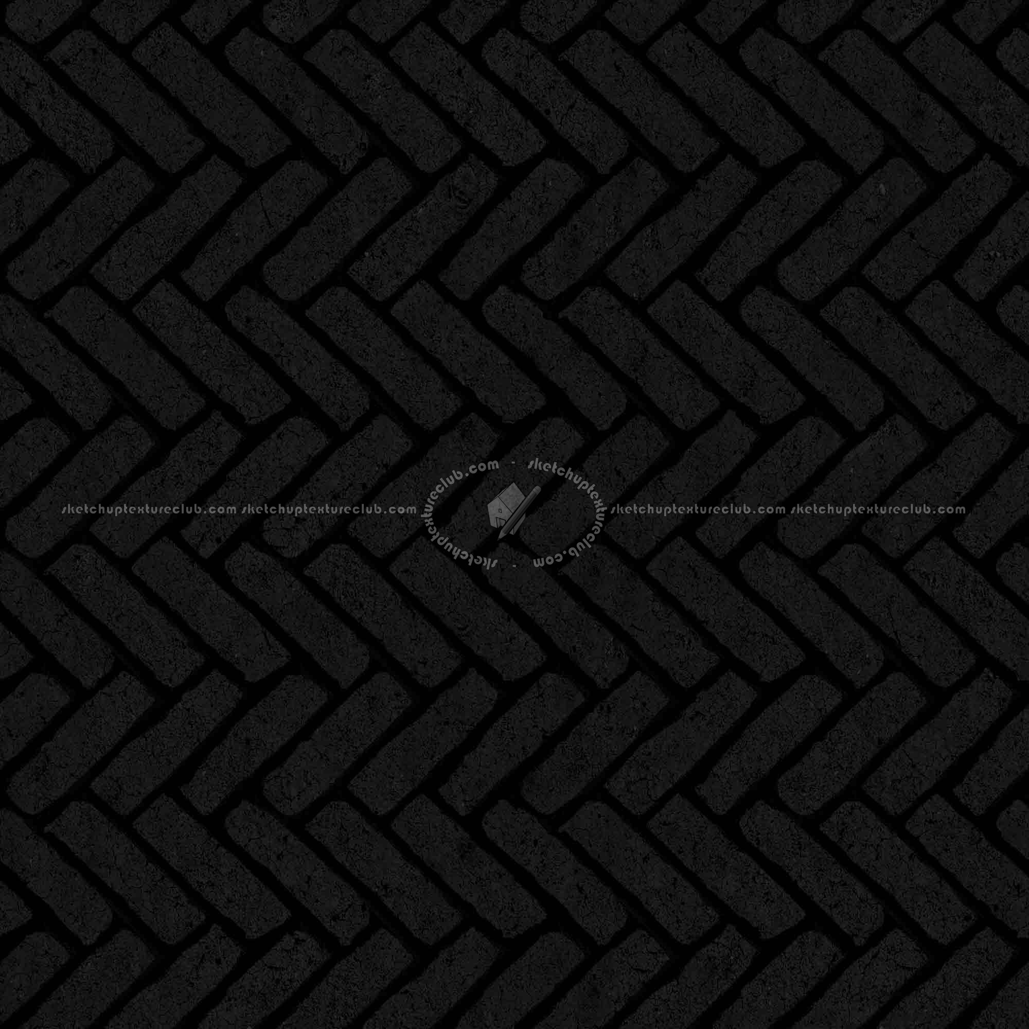 Textures   -   ARCHITECTURE   -   PAVING OUTDOOR   -   Concrete   -   Herringbone  - Concrete paving herringbone outdoor texture seamless 05824 - Specular