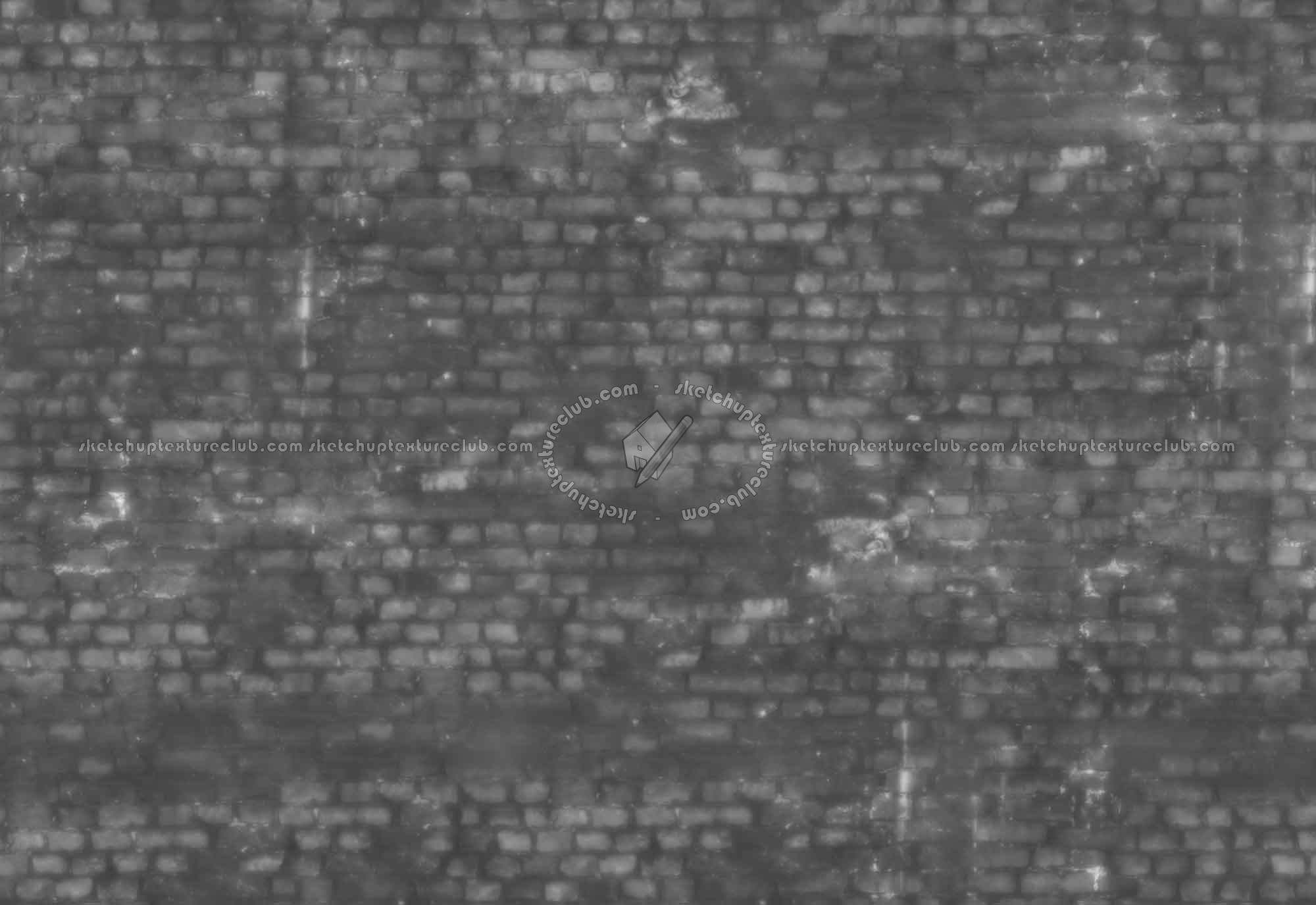 Textures   -   ARCHITECTURE   -   BRICKS   -   Damaged bricks  - Damaged bricks texture seamless 00136 - Displacement