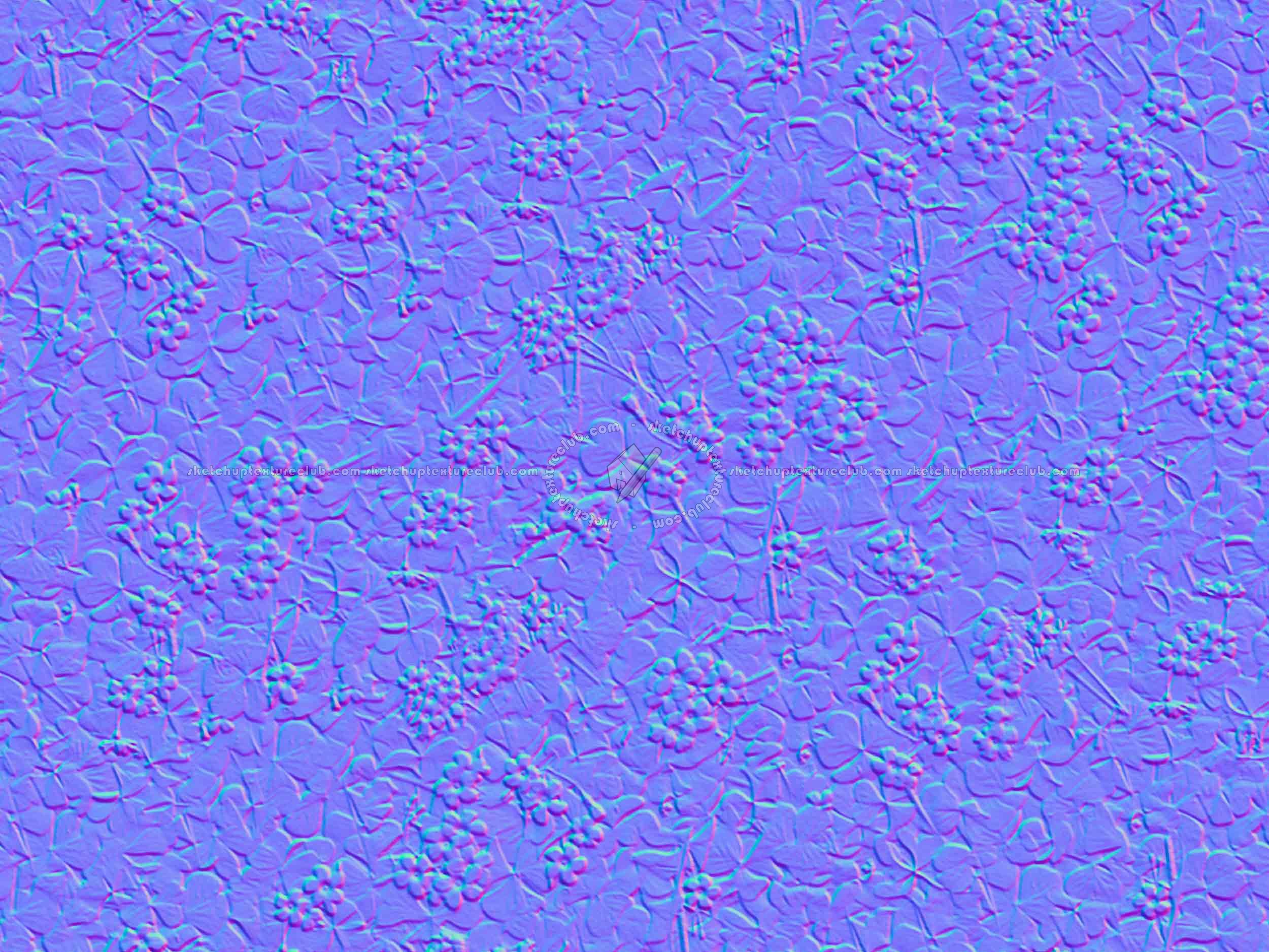 Textures   -   NATURE ELEMENTS   -   VEGETATION   -   Flowery fields  - Meadow of oxalis rubra texture seamless 20585 - Normal