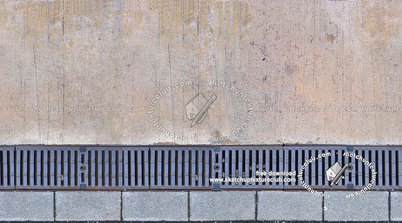 Textures   -   ARCHITECTURE   -   ROADS   -   Street elements  - Metal manhole with sidewalk texture seamless 19723 (seamless)