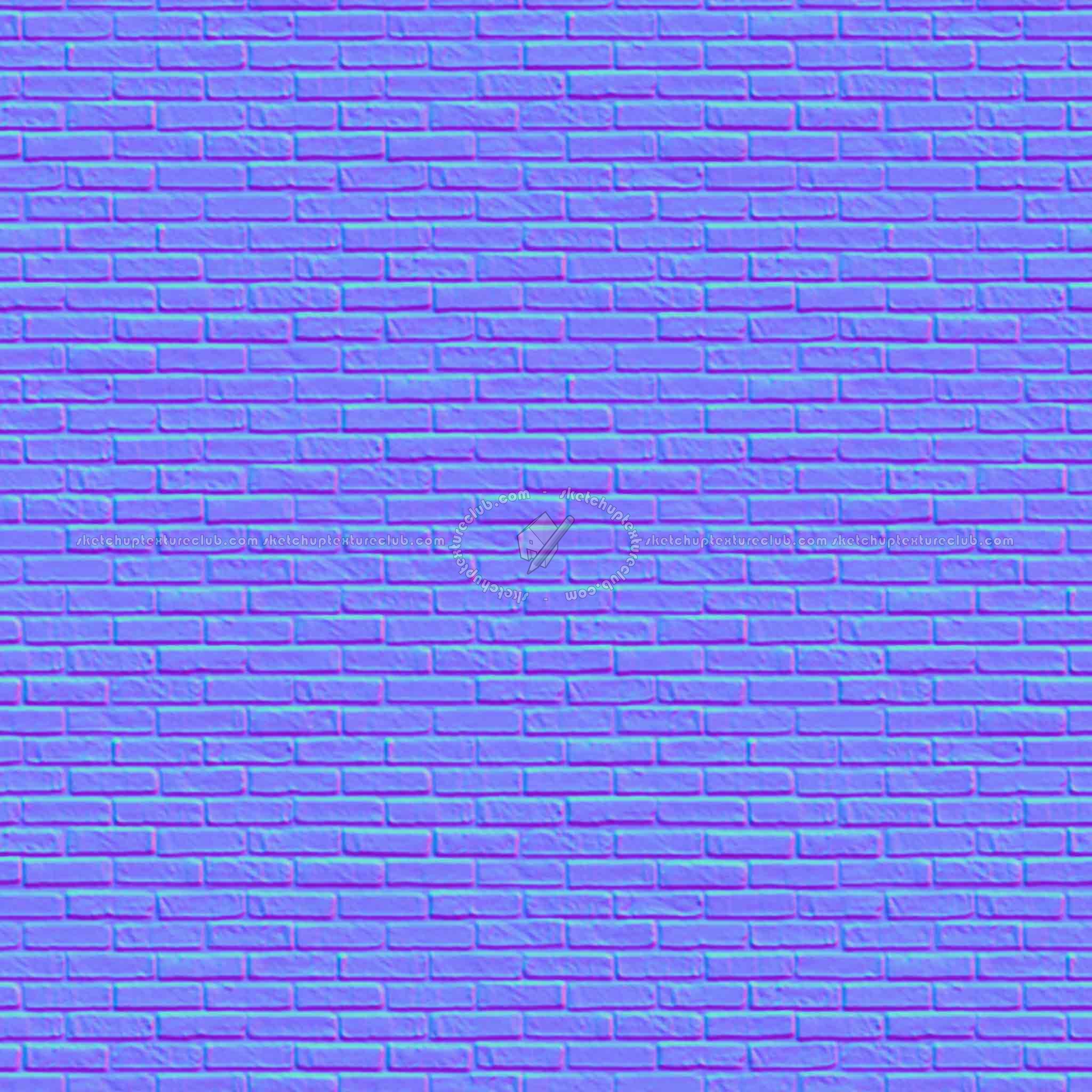 Textures   -   ARCHITECTURE   -   BRICKS   -   Facing Bricks   -   Rustic  - Rustic bricks texture seamless 00208 - Normal