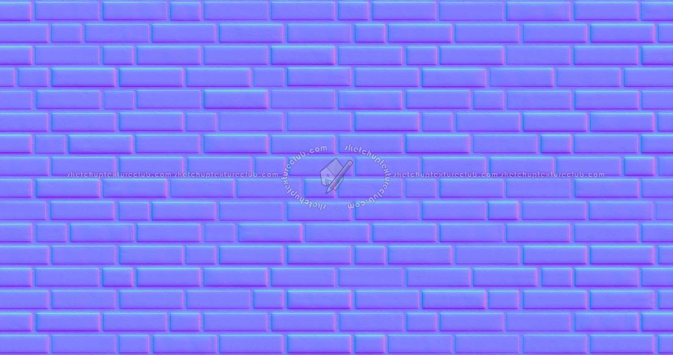 Textures   -   ARCHITECTURE   -   BRICKS   -   Colored Bricks   -   Rustic  - Texture colored bricks rustic seamless 00035 - Normal