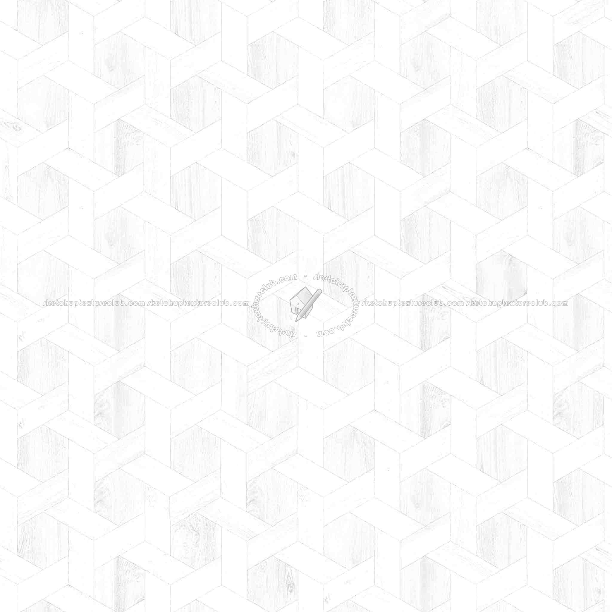 Textures   -   ARCHITECTURE   -   WOOD FLOORS   -   Parquet white  - White parquet geometric patterns texture seamless 20946 - Ambient occlusion
