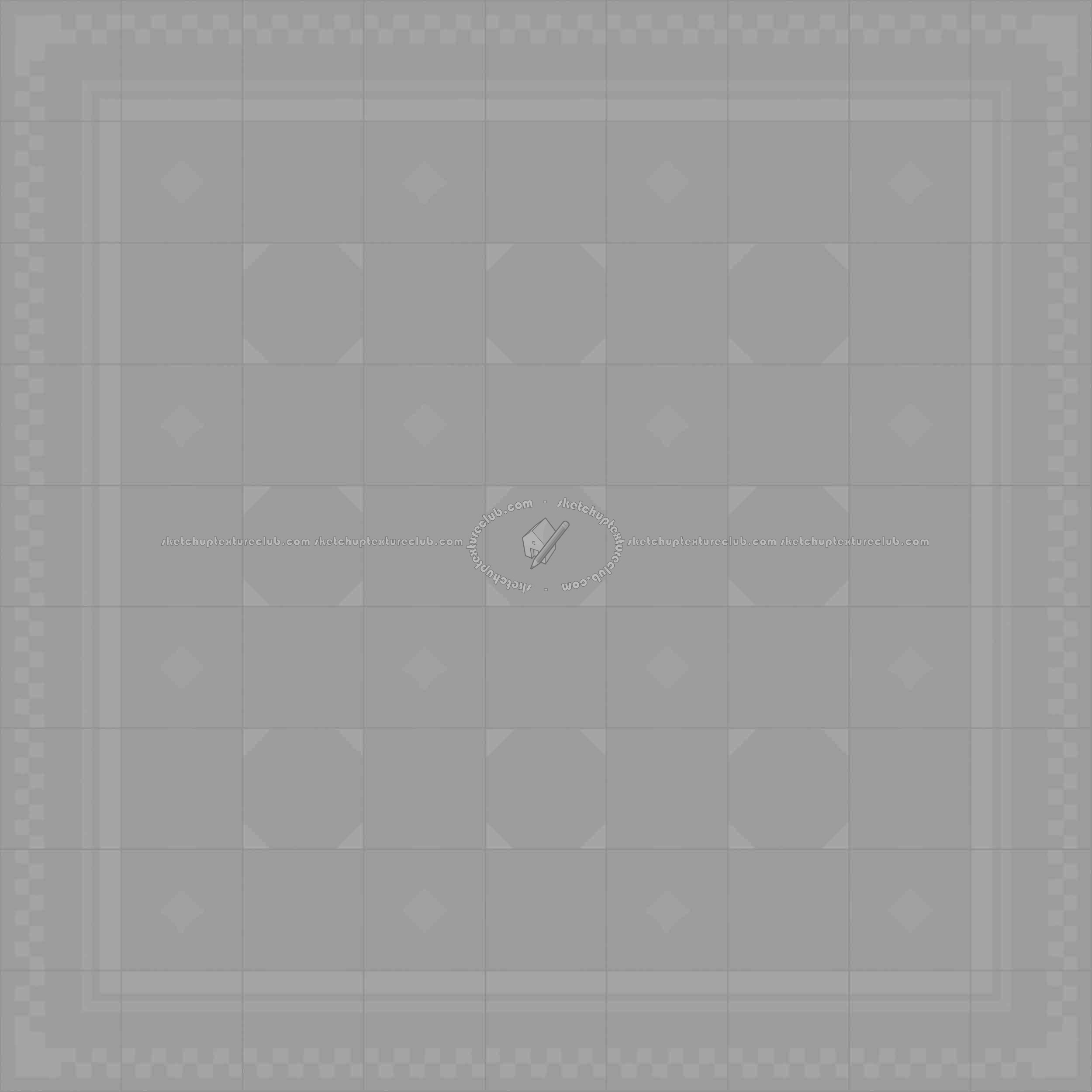 Textures   -   ARCHITECTURE   -   TILES INTERIOR   -   Cement - Encaustic   -   Cement  - Cement concrete tile texture seamless 13350 - Displacement