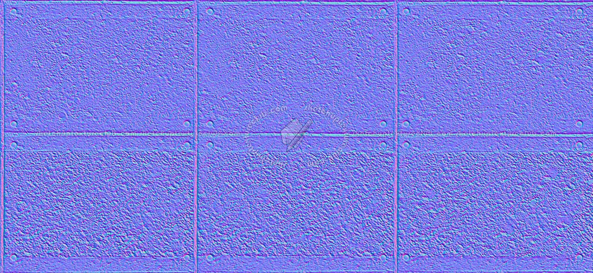 Textures   -   ARCHITECTURE   -   CONCRETE   -   Plates   -   Clean  - Concrete clean plates wall texture seamless 01658 - Normal