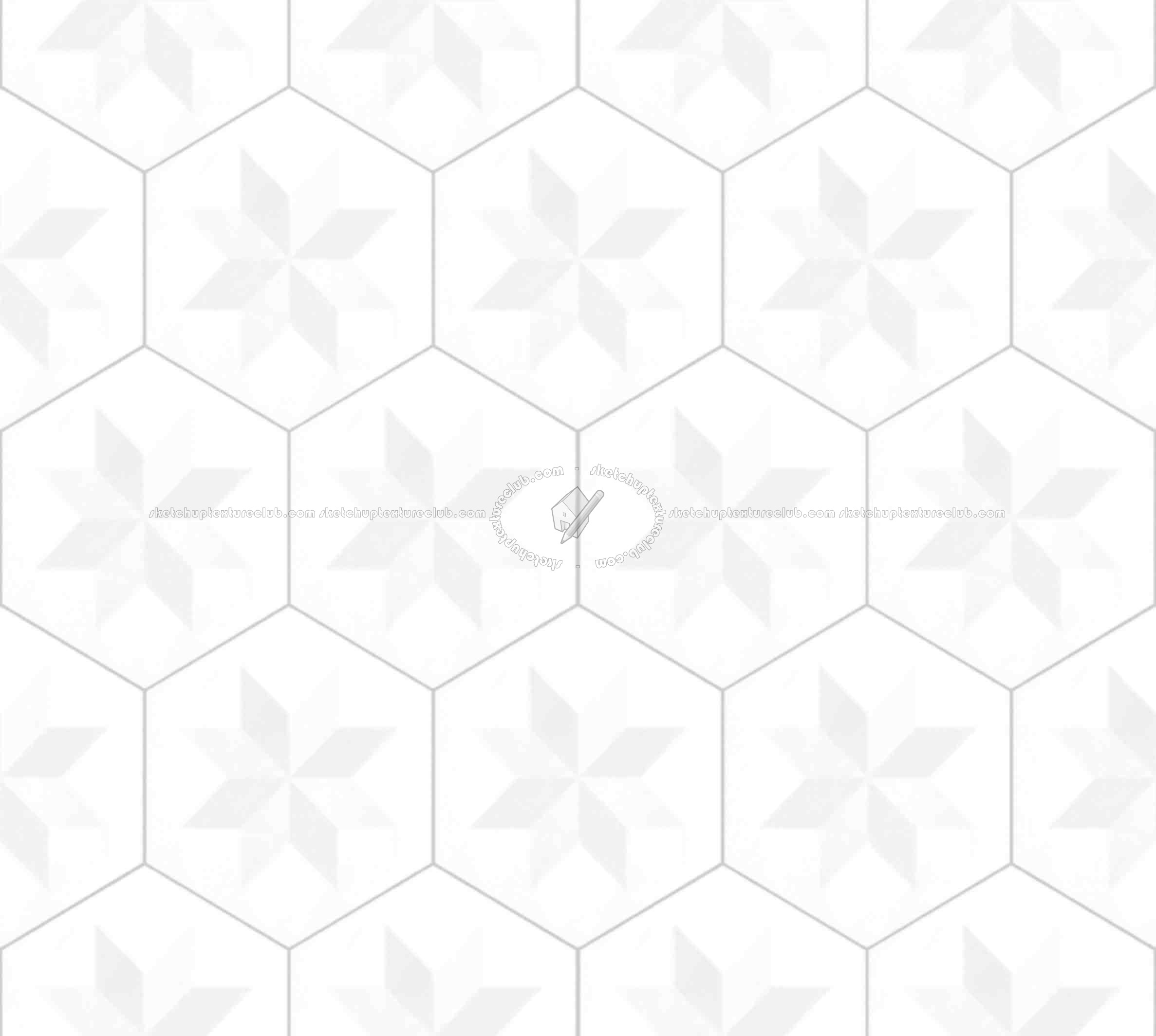 Textures   -   ARCHITECTURE   -   TILES INTERIOR   -   Hexagonal mixed  - Concrete hexagonal tile texture seamless 20293 - Ambient occlusion