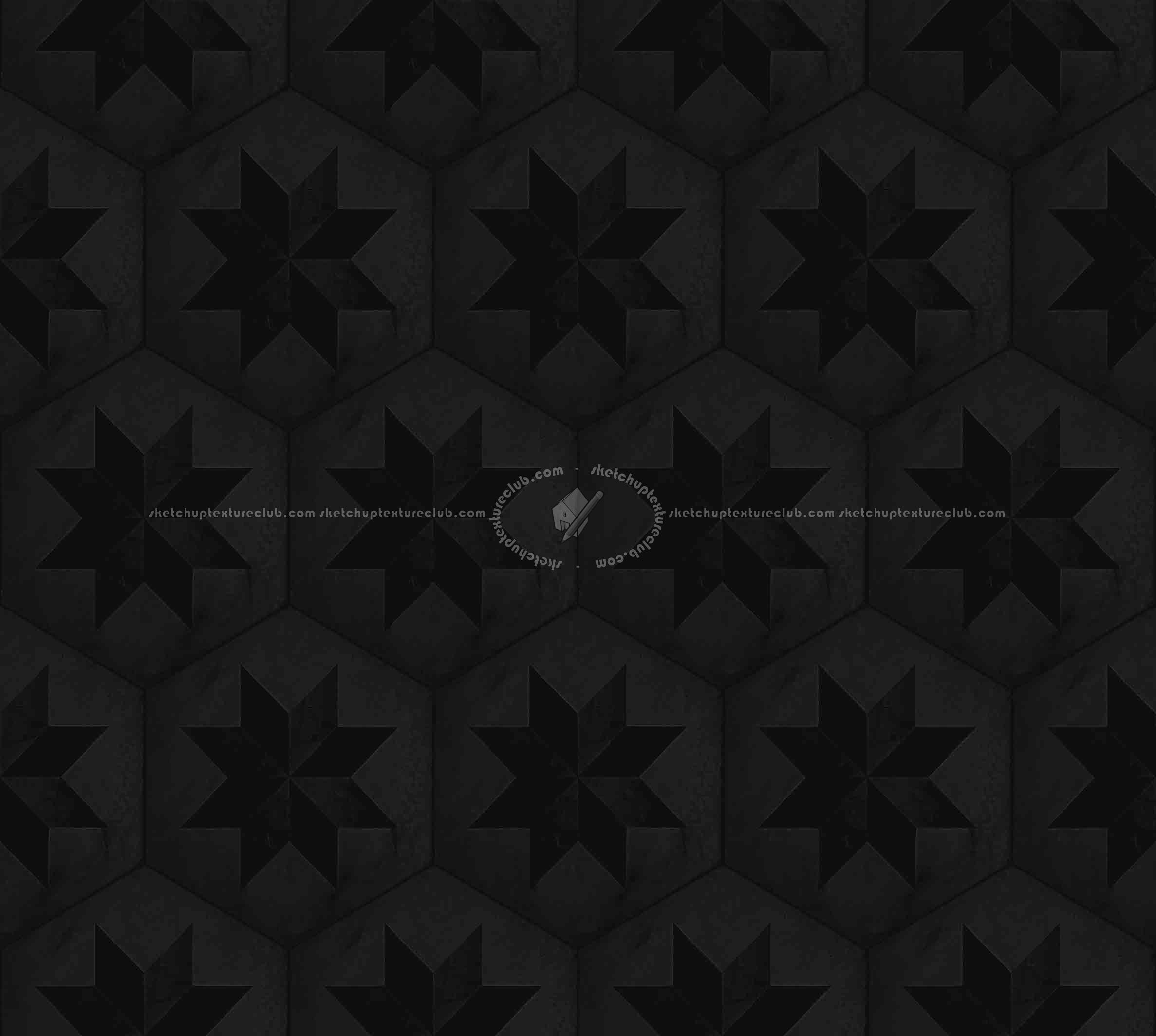 Textures   -   ARCHITECTURE   -   TILES INTERIOR   -   Hexagonal mixed  - Concrete hexagonal tile texture seamless 20293 - Specular