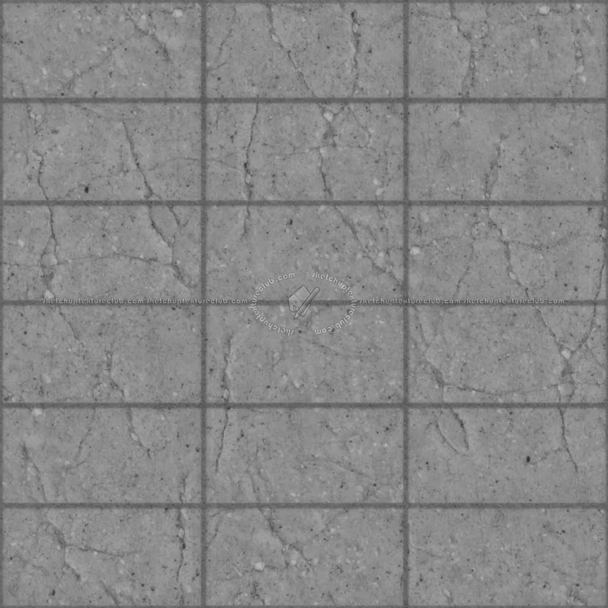 Textures   -   ARCHITECTURE   -   PAVING OUTDOOR   -   Concrete   -   Blocks damaged  - Concrete paving outdoor damaged texture seamless 05515 - Displacement