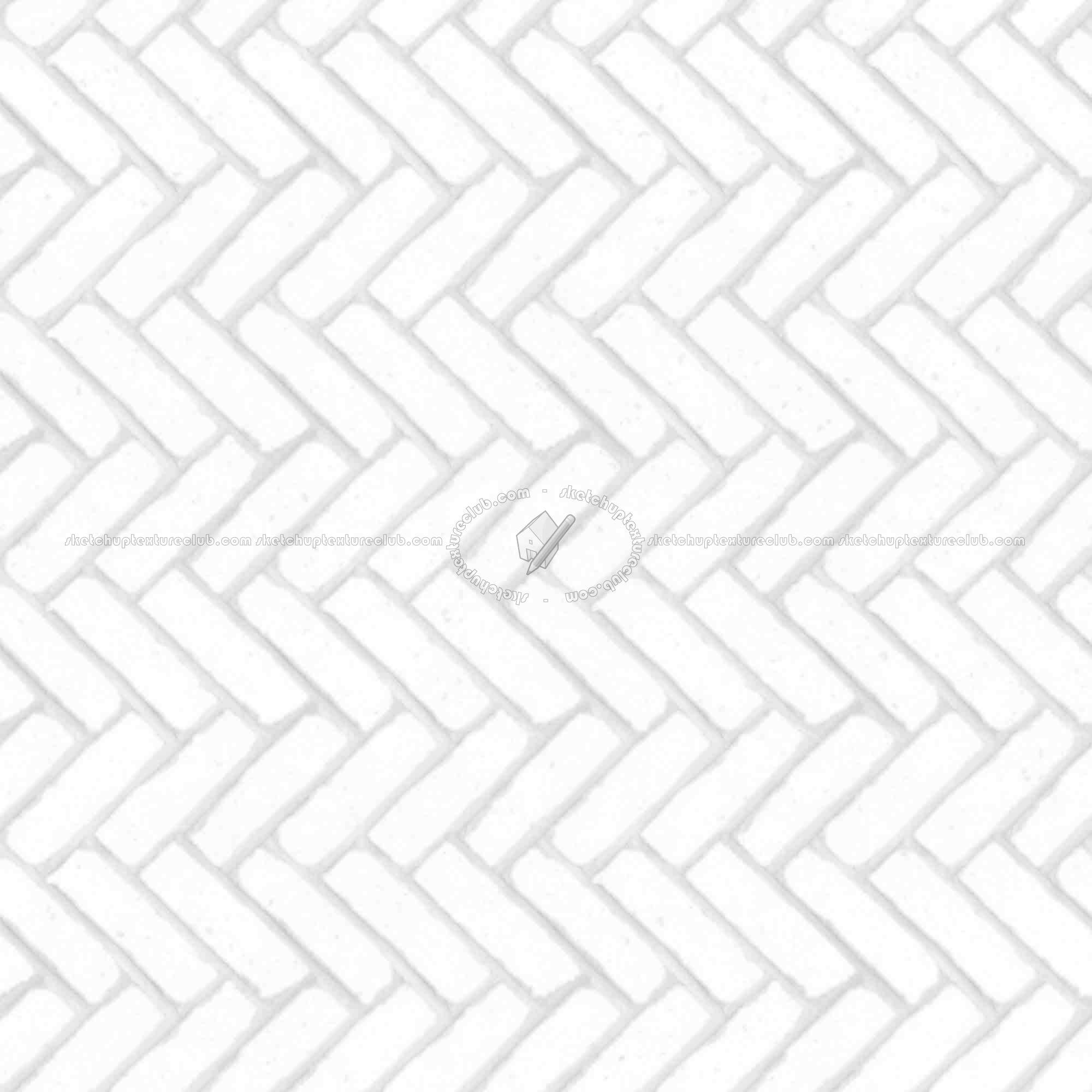 Textures   -   ARCHITECTURE   -   PAVING OUTDOOR   -   Concrete   -   Herringbone  - Concrete paving herringbone outdoor texture seamless 05825 - Ambient occlusion