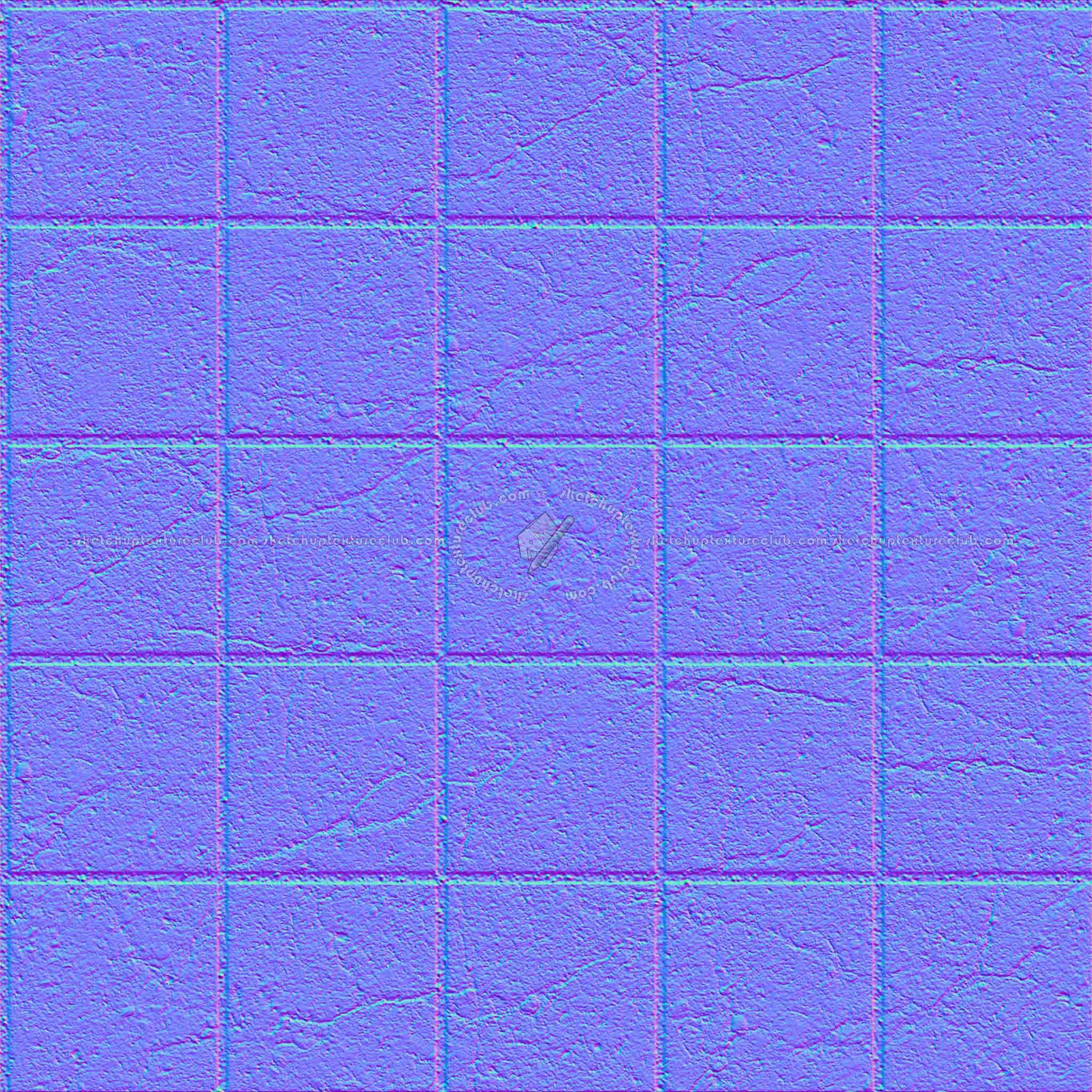 Textures   -   ARCHITECTURE   -   PAVING OUTDOOR   -   Concrete   -   Blocks damaged  - Concrete paving outdoor damaged texture seamless 05516 - Normal